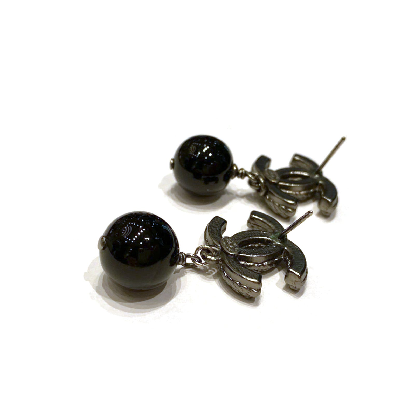 CHANEL 金屬Earrings耳環黑色