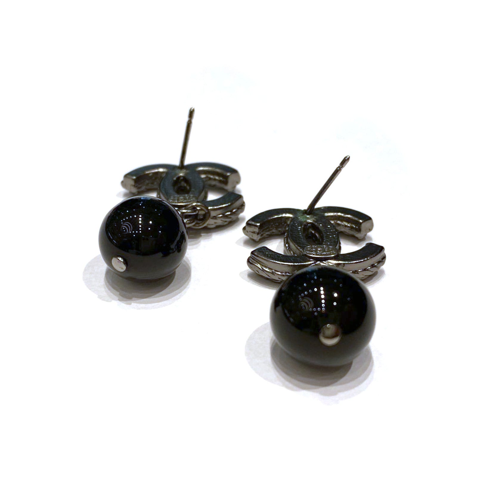 CHANEL 金屬Earrings耳環黑色