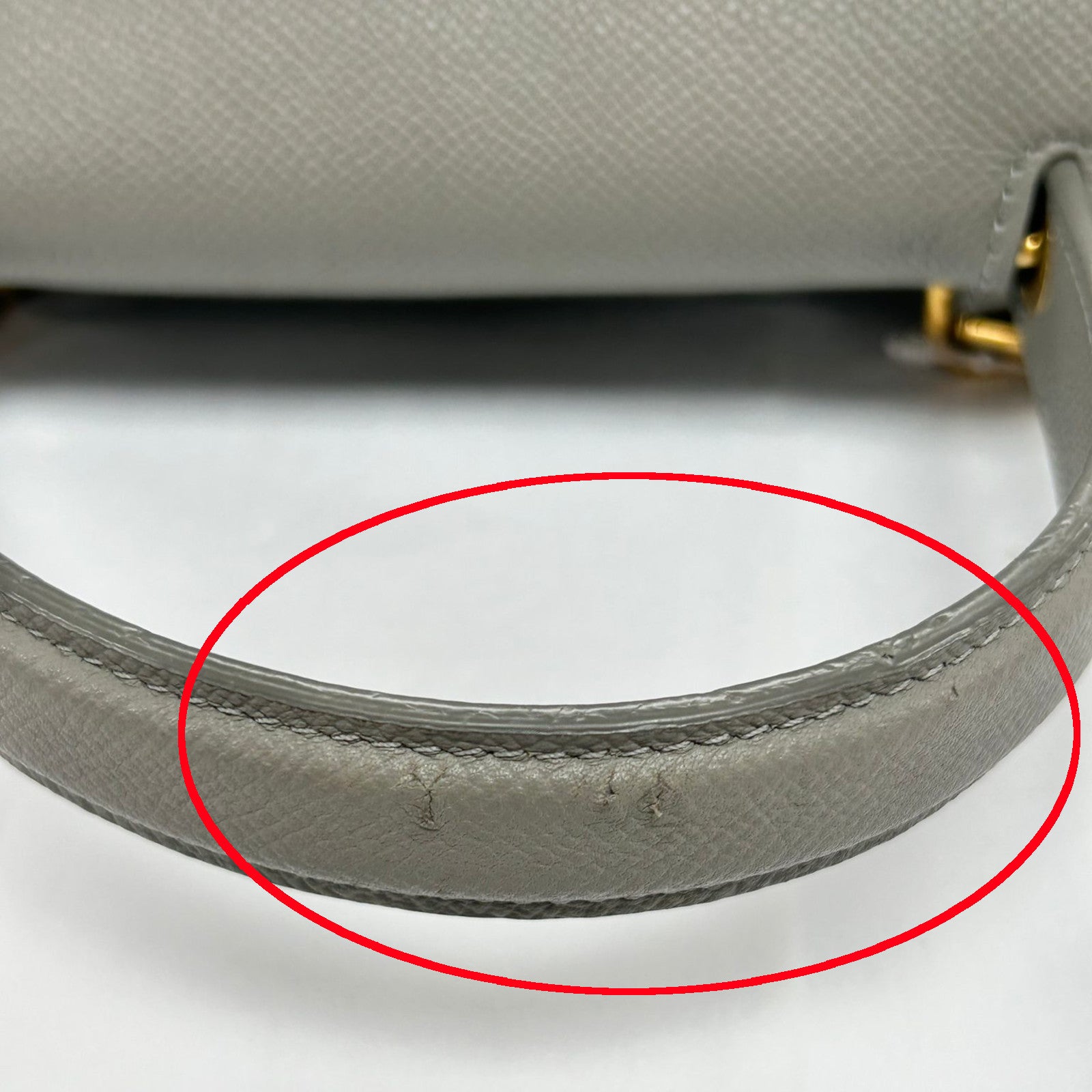 CELINE 牛皮皮革Belt Bag金扣手挽肩背兩用袋灰色
