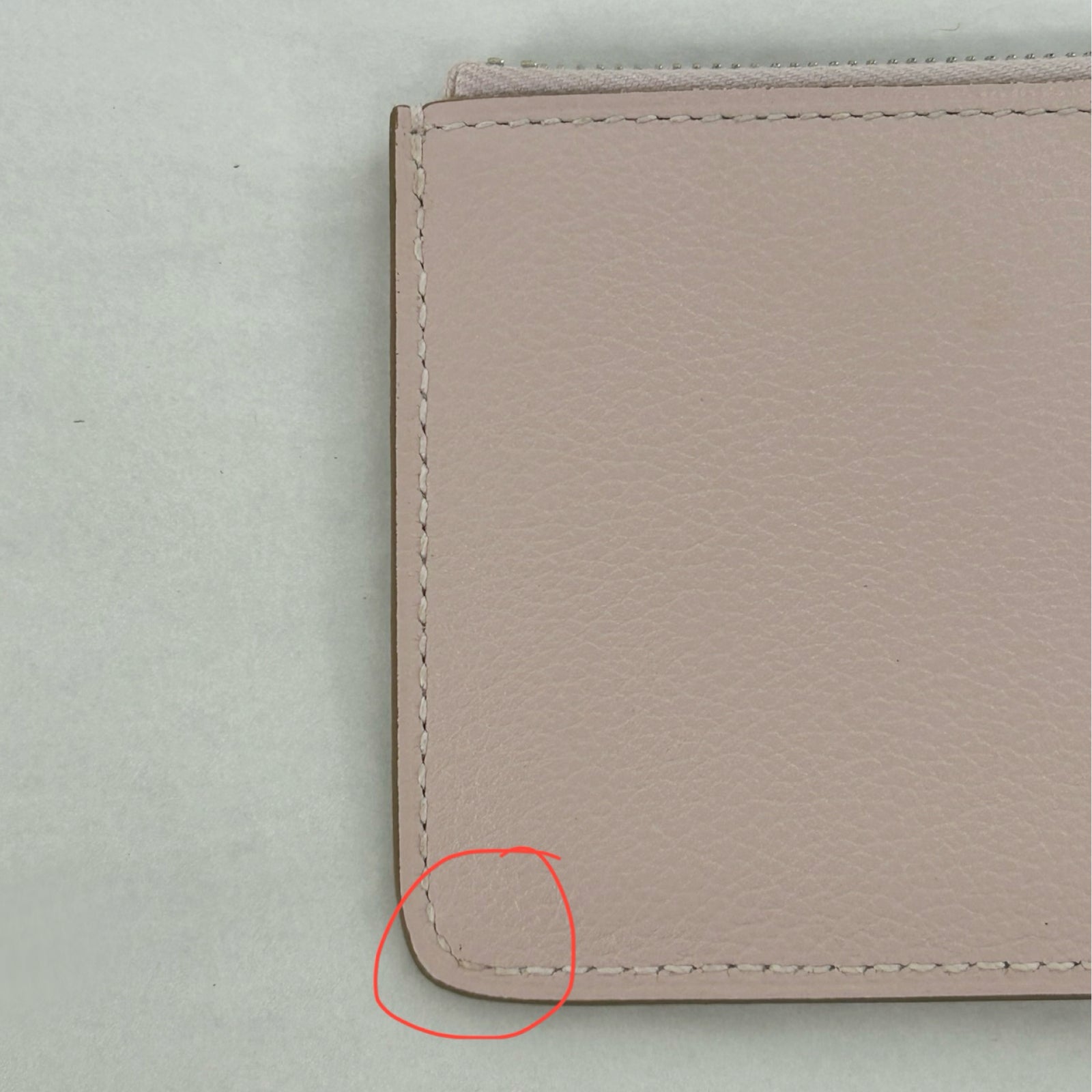 HERMES Evercolor皮革Constance Slim銀扣錢包Vert Yucca/Mauve Pale