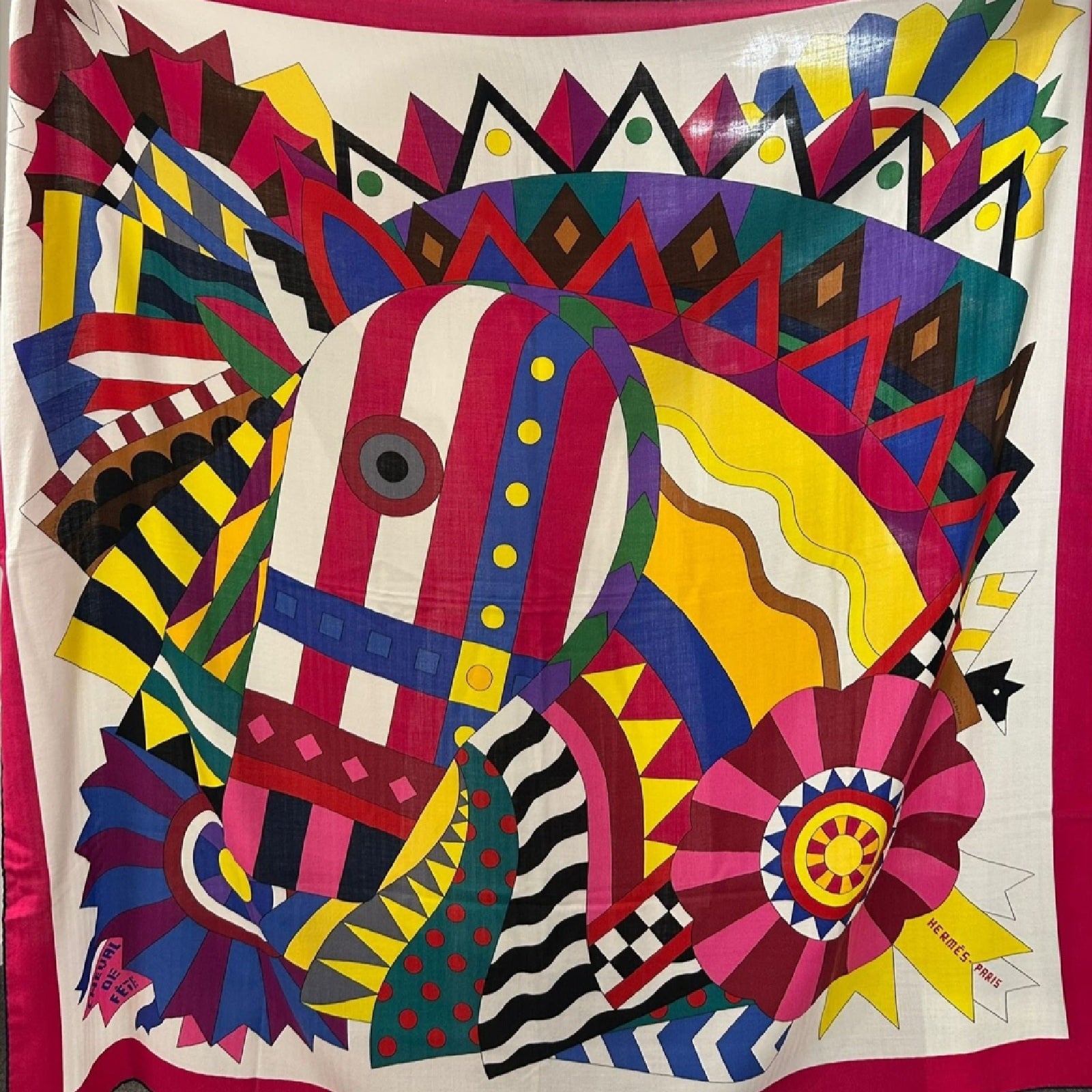 HERMES 絲質Scarf 140x140絲巾