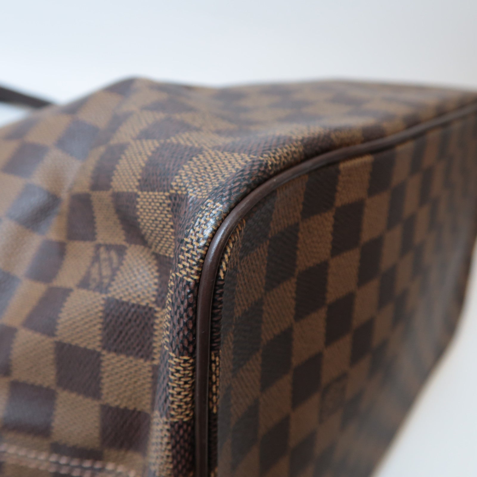LOUIS VUITTON **【激減優惠】Damier Saleya MM金扣手挽袋啡色