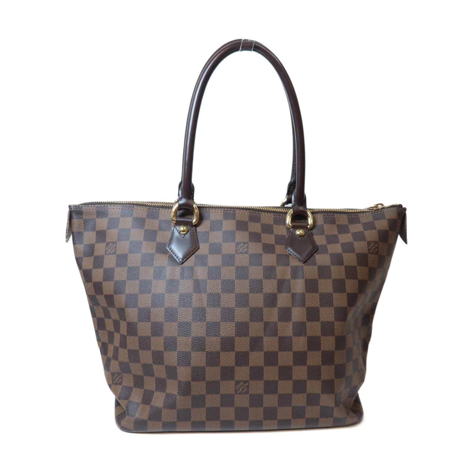LOUIS VUITTON **【激減優惠】Damier Saleya MM金扣手挽袋啡色