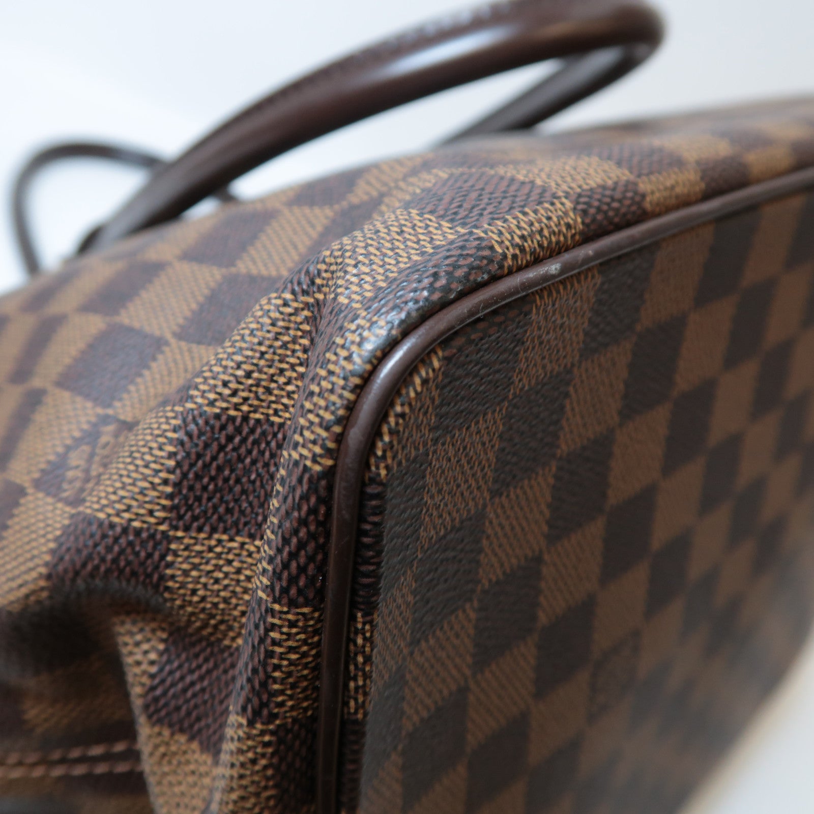 LOUIS VUITTON **【激減優惠】Damier Saleya MM金扣手挽袋啡色