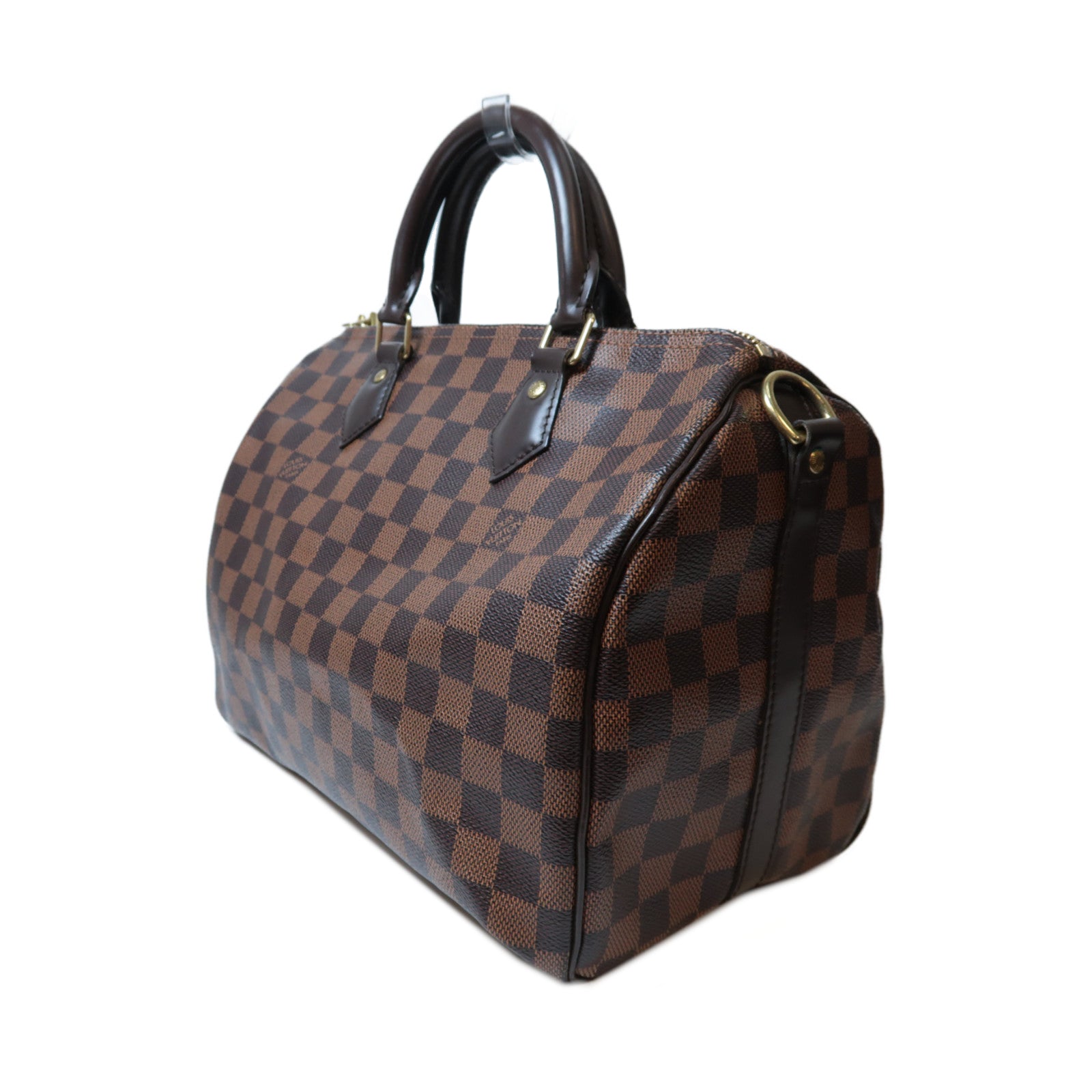 LOUIS VUITTON 【激減優惠】Damier Speedy Bandouliere 30金扣手挽肩背兩用袋啡色