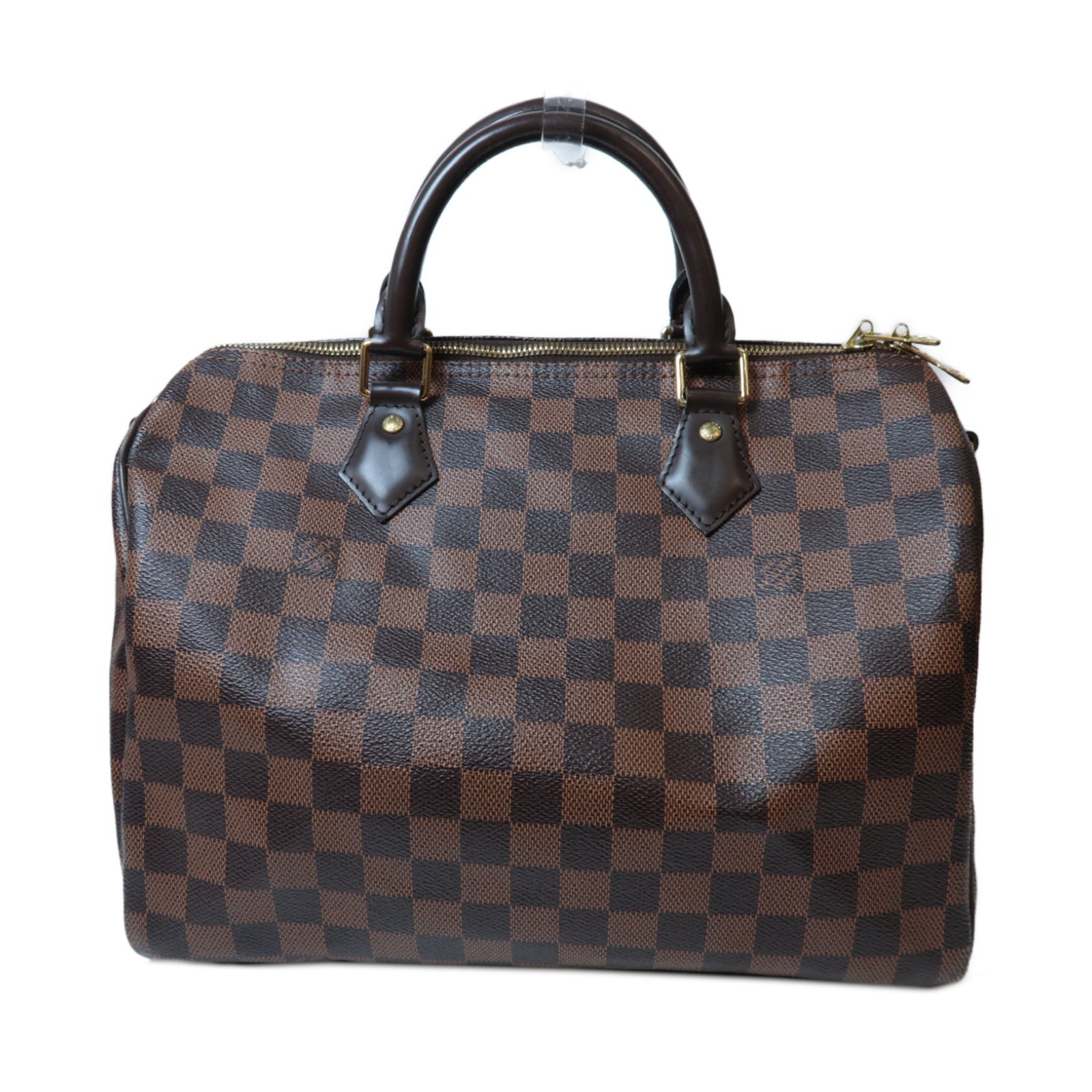 LOUIS VUITTON 【激減優惠】Damier Speedy Bandouliere 30金扣手挽肩背兩用袋啡色