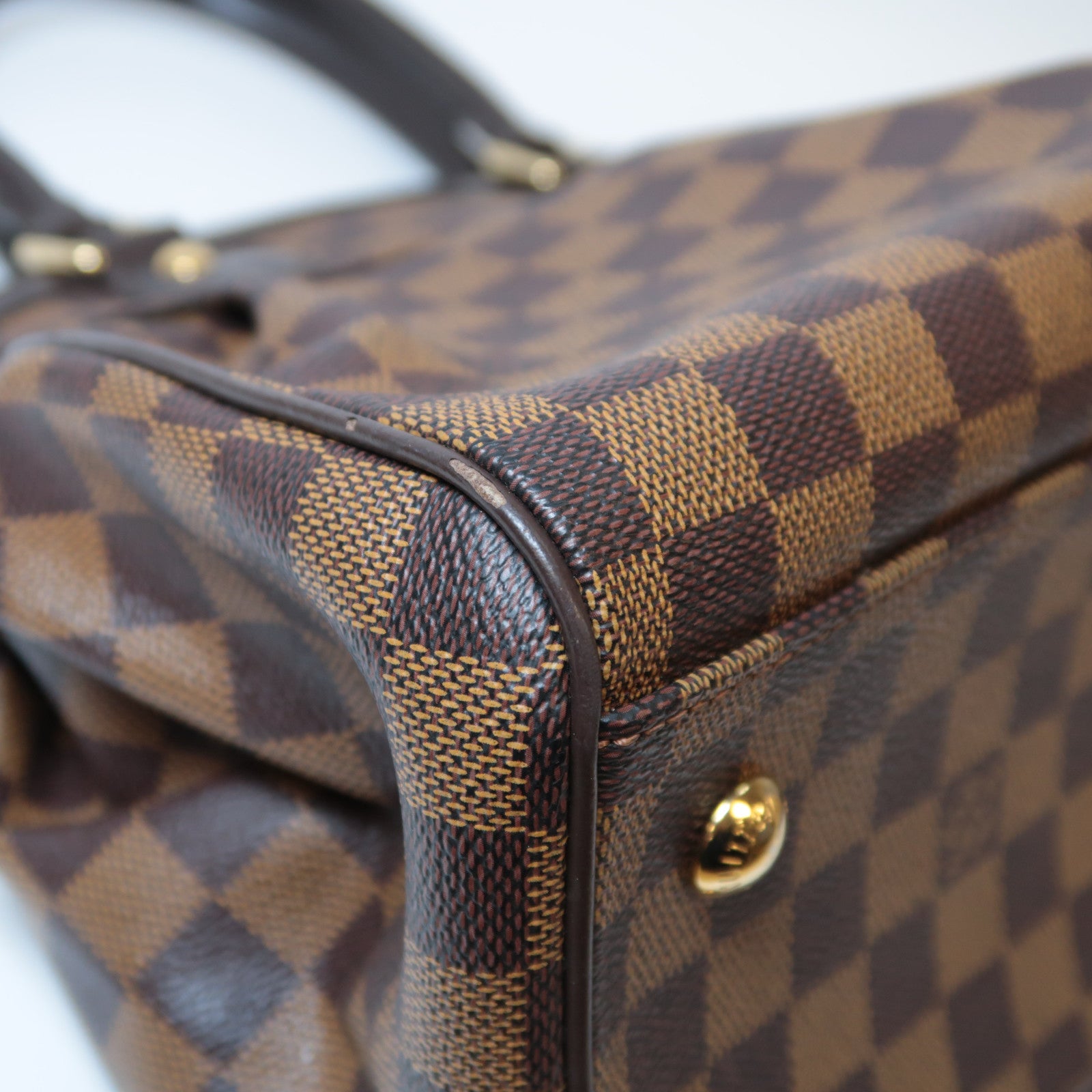 LOUIS VUITTON 【激減優惠】Damier Trevi PM金扣手挽肩背兩用袋啡色