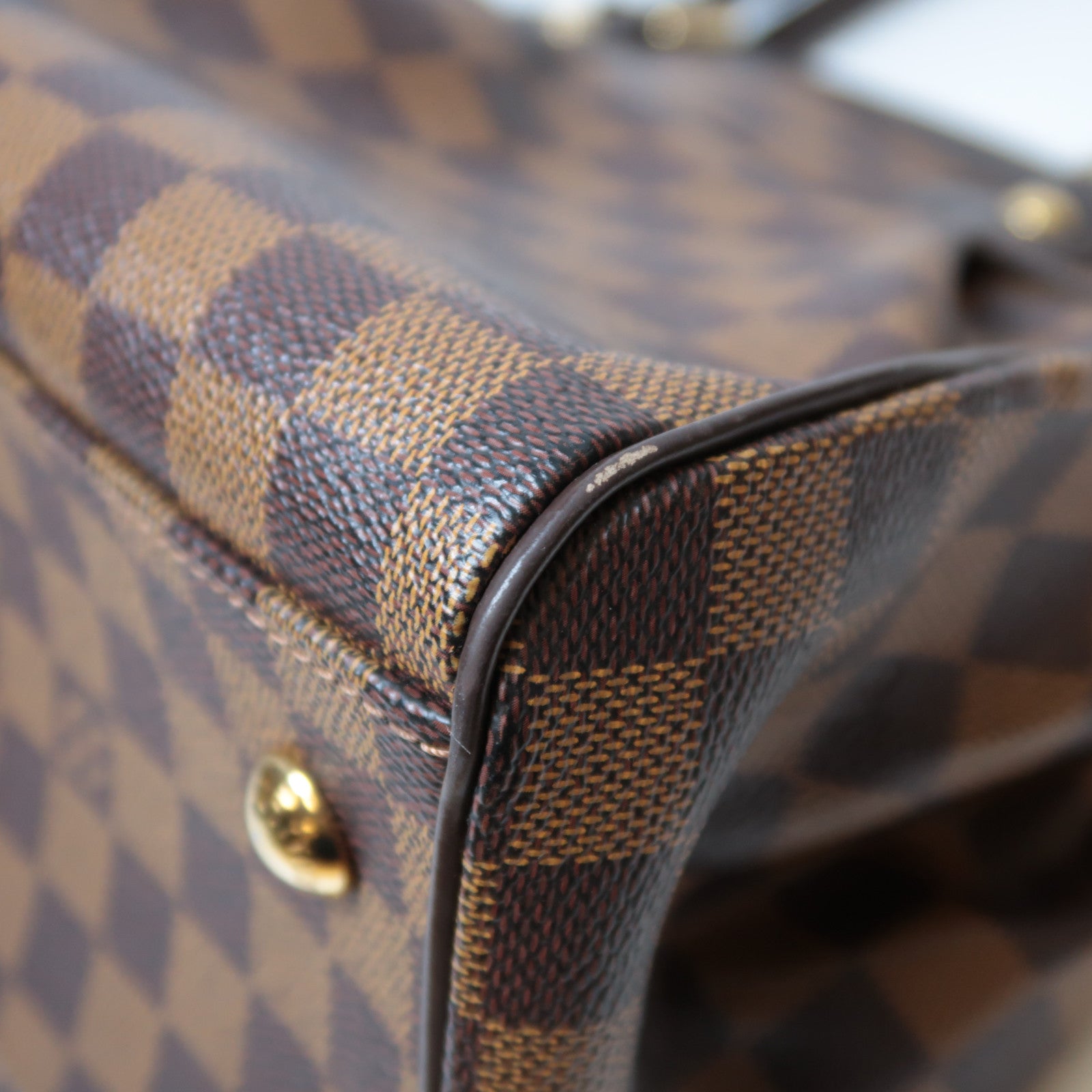 LOUIS VUITTON 【激減優惠】Damier Trevi PM金扣手挽肩背兩用袋啡色