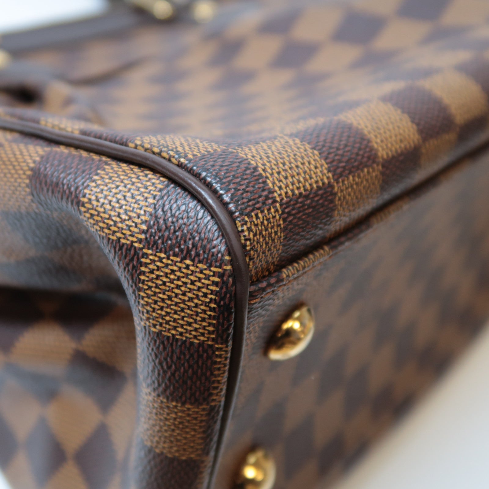 LOUIS VUITTON 【激減優惠】Damier Trevi PM金扣手挽肩背兩用袋啡色