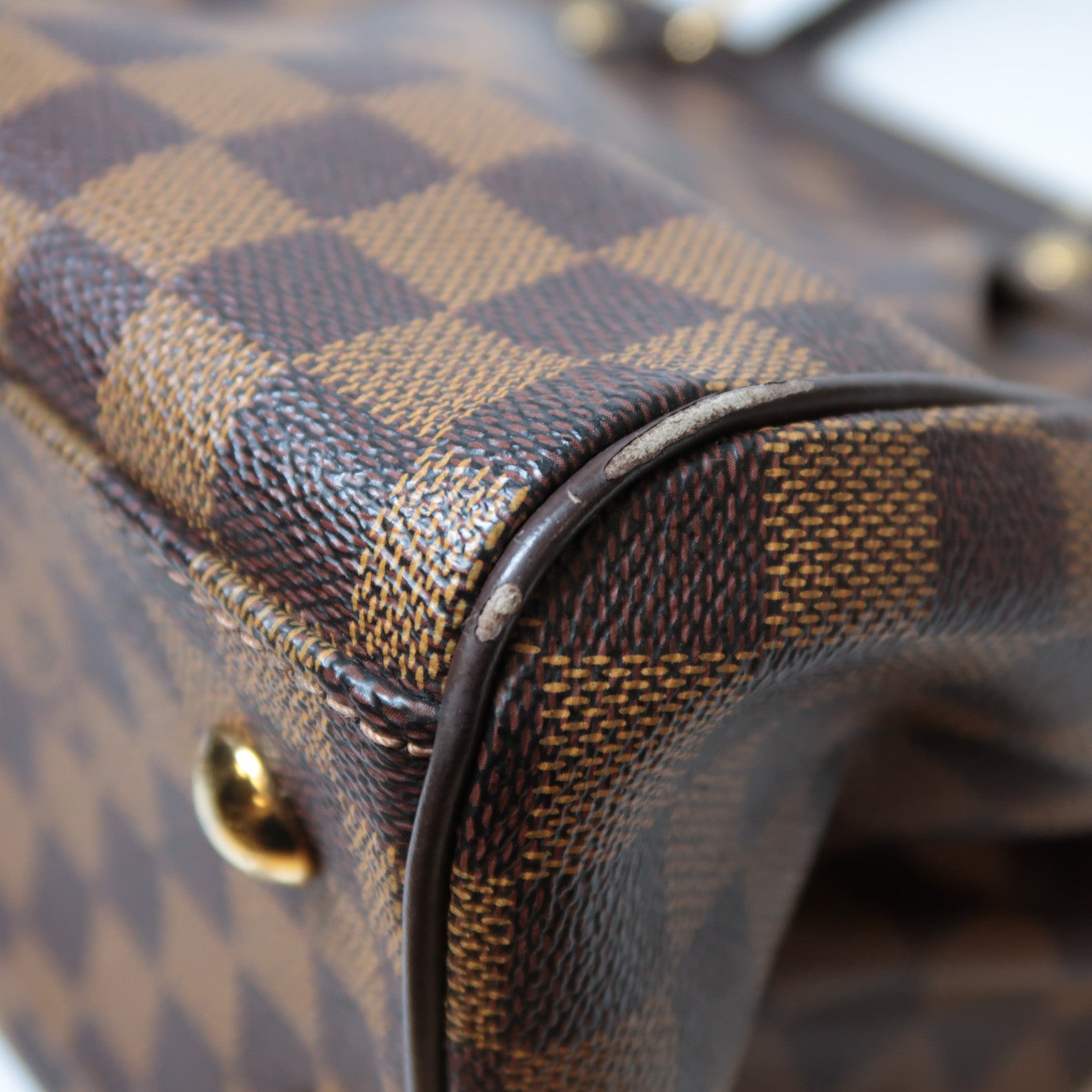 LOUIS VUITTON 【激減優惠】Damier Trevi PM金扣手挽肩背兩用袋啡色