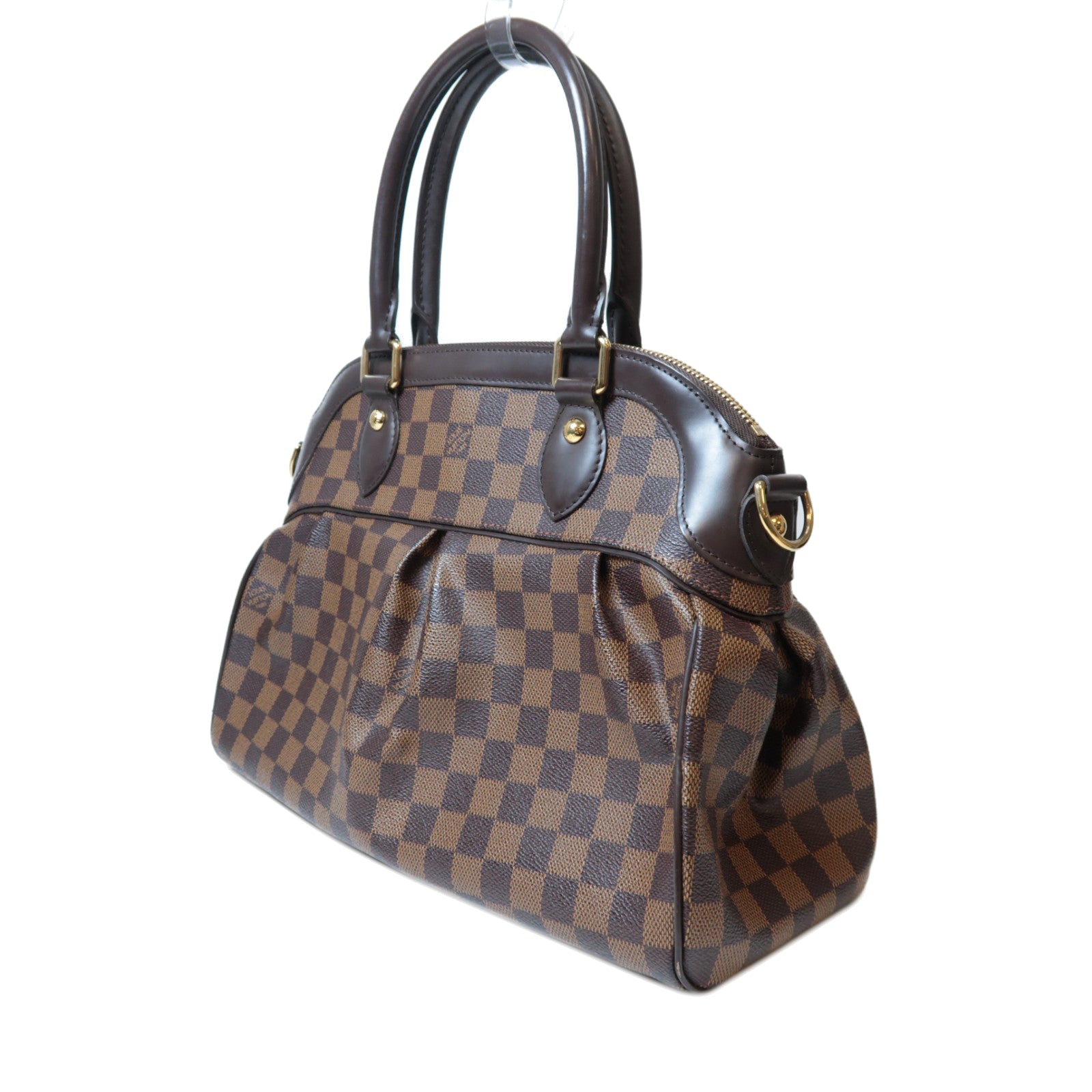 LOUIS VUITTON 【激減優惠】Damier Trevi PM金扣手挽肩背兩用袋啡色