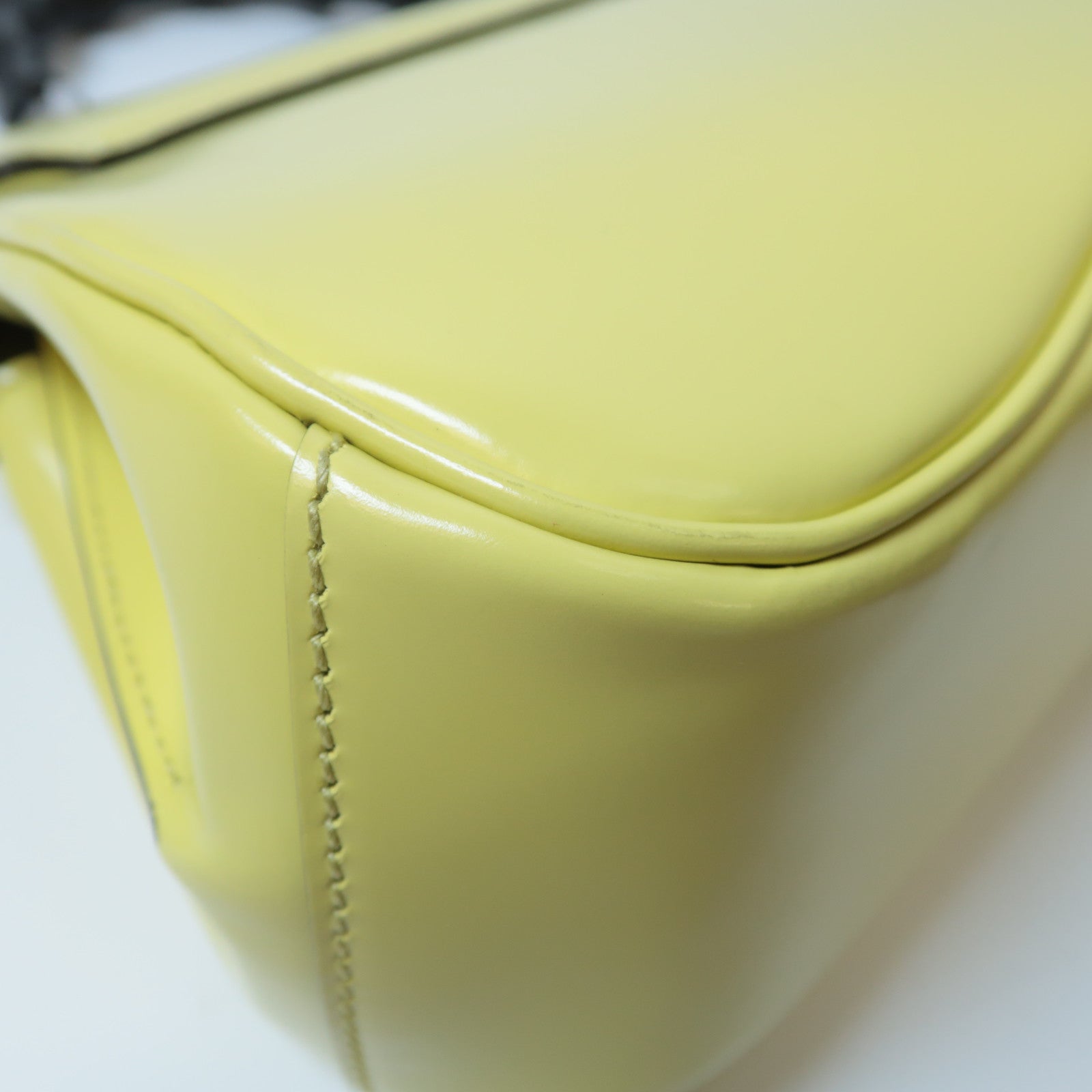 GUCCI 【激減優惠】竹柄/牛皮皮革Bamboo Lady Lock Bag銀扣手挽肩背兩用袋黃色