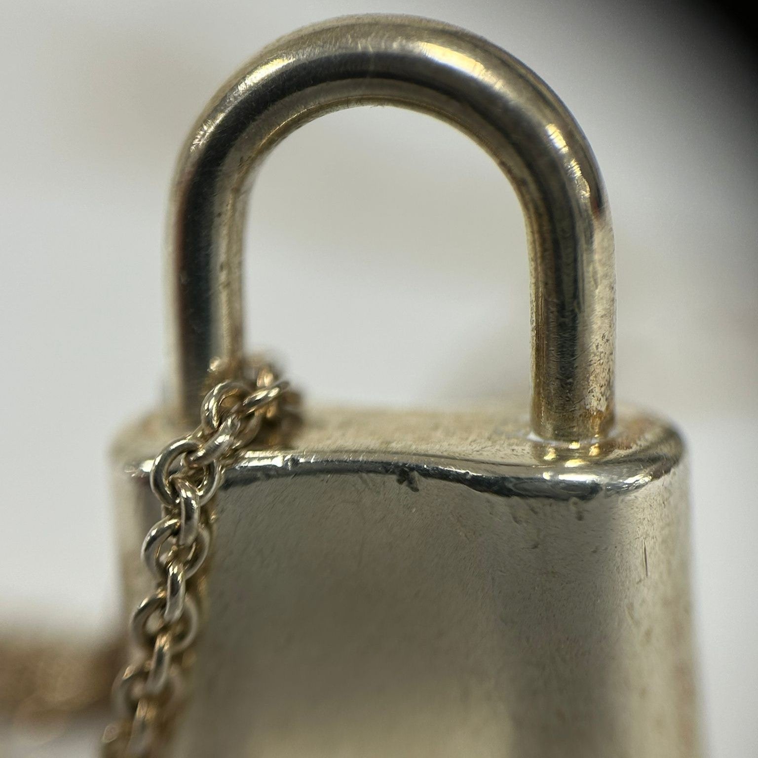 TIFFANY＆CO 925純銀Padlock Necklace銀扣項鏈