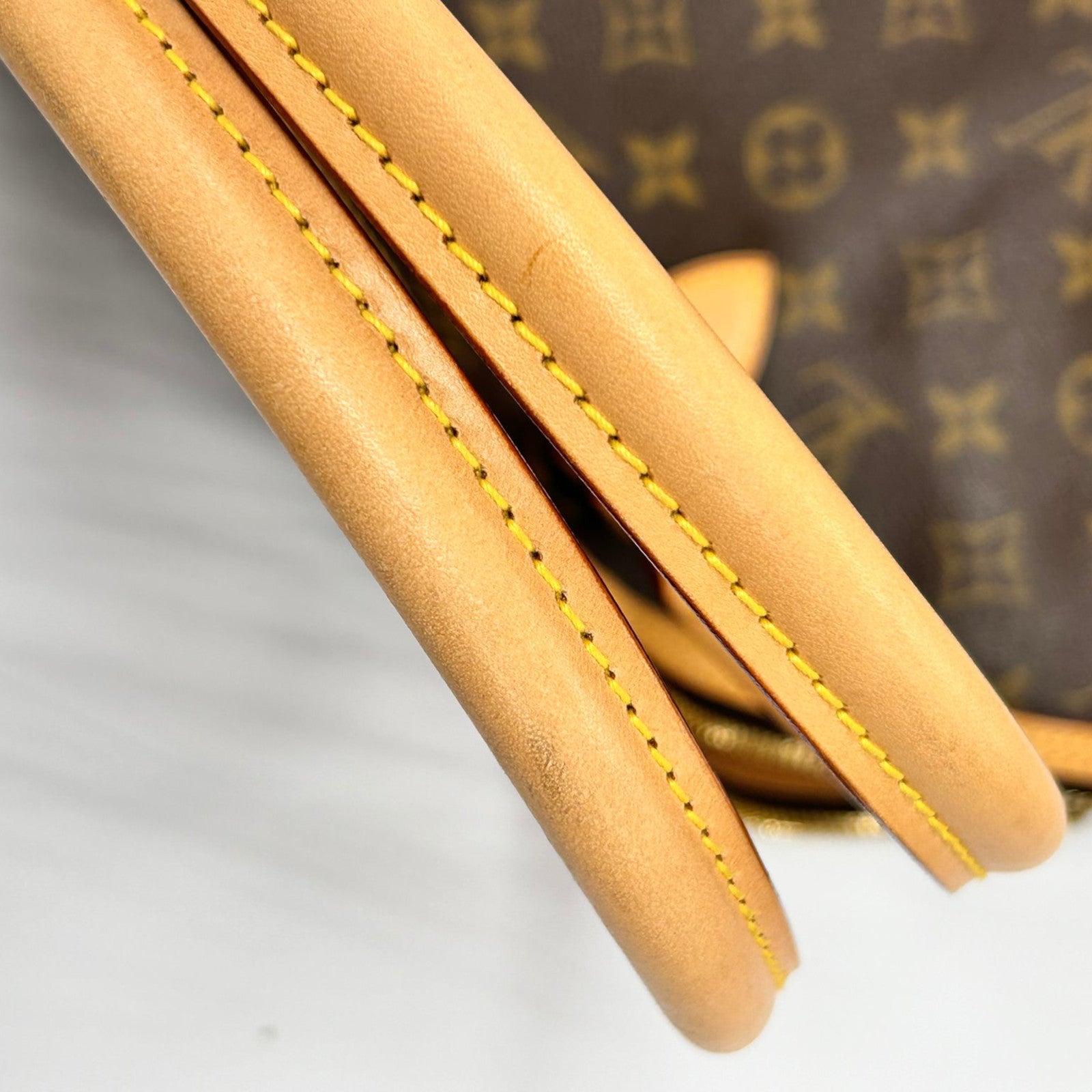 LOUIS VUITTON 【激減優惠】Monogram Lockit Horizontal金扣手挽袋啡色