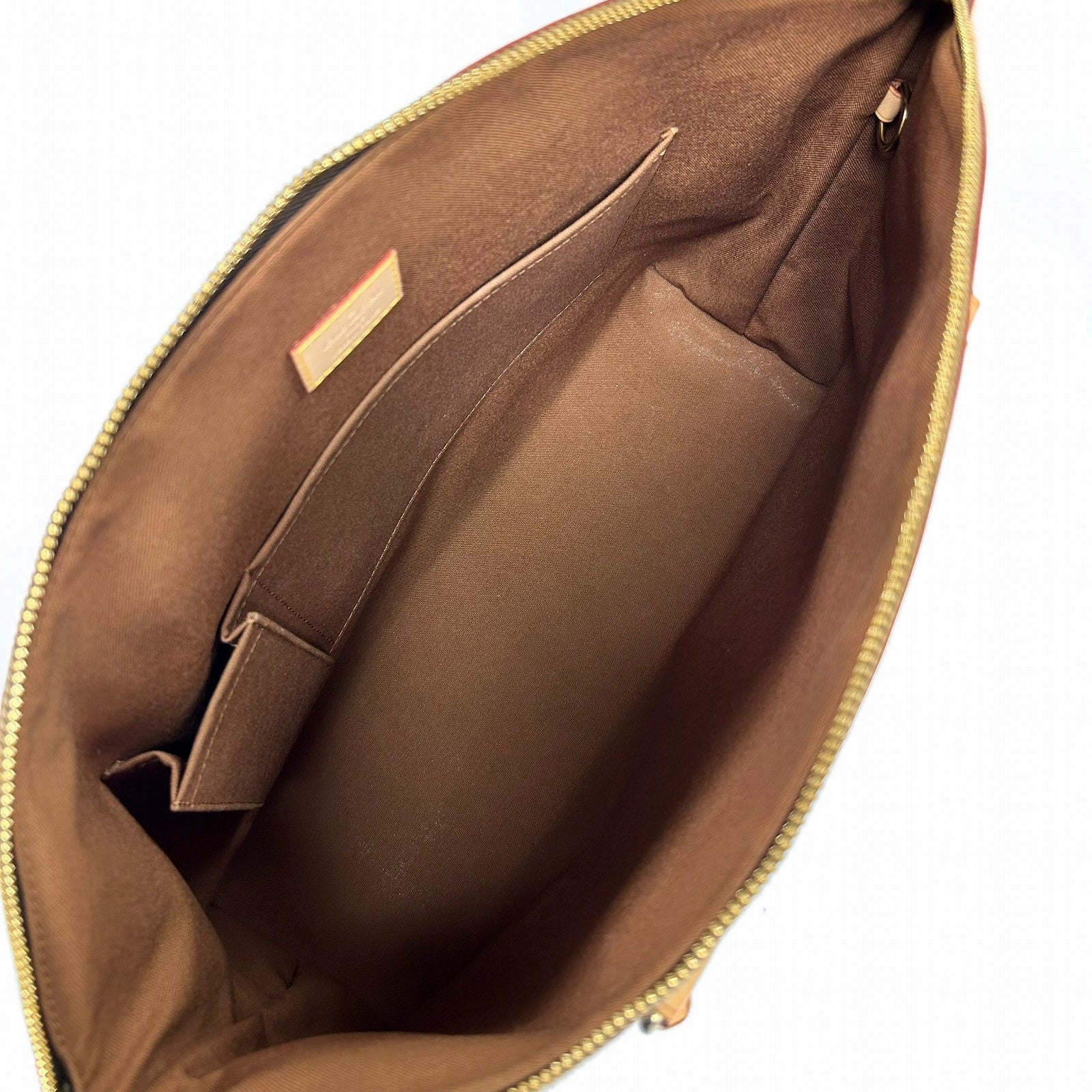 LOUIS VUITTON 【激減優惠】Monogram Lockit Horizontal金扣手挽袋啡色