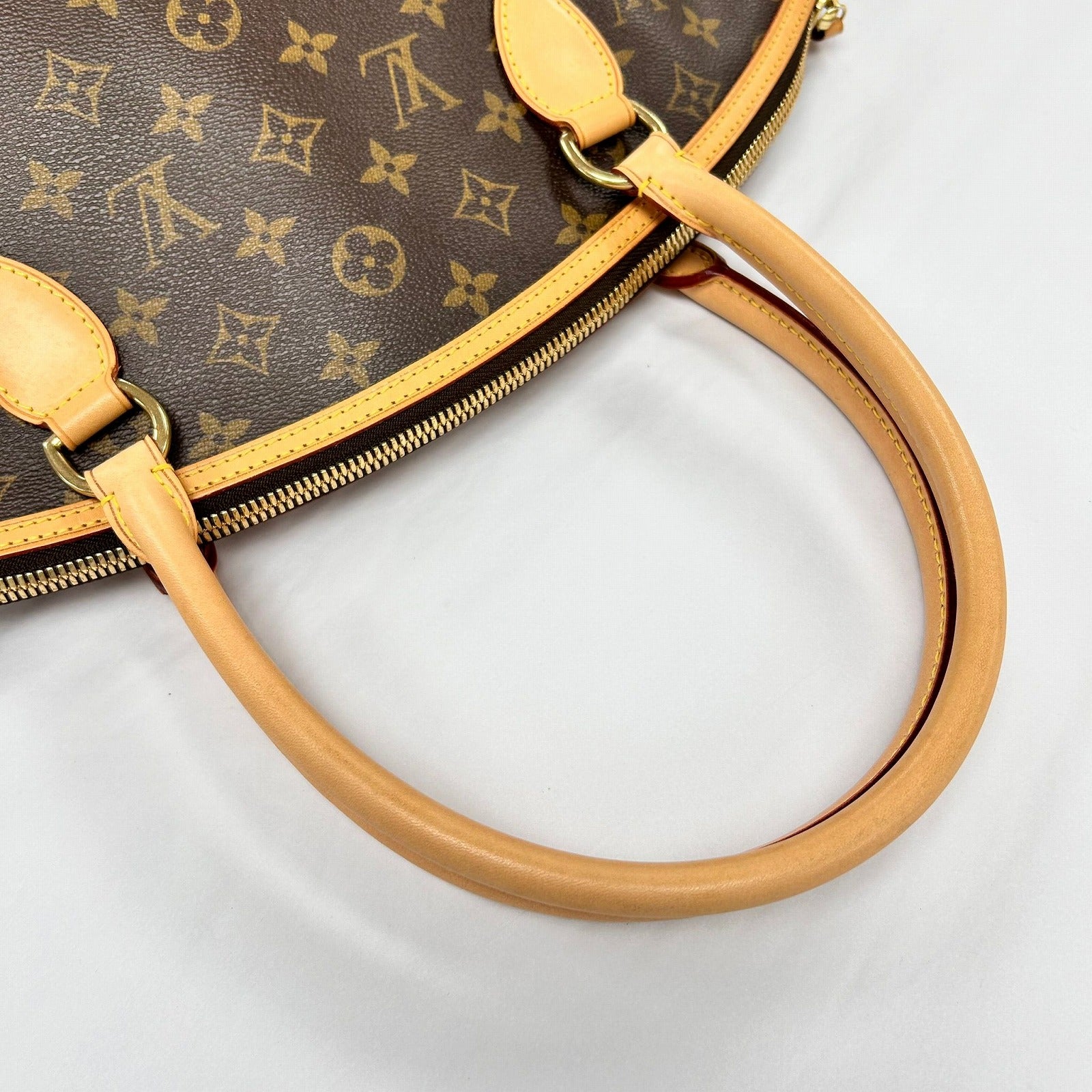 LOUIS VUITTON 【激減優惠】Monogram Lockit Horizontal金扣手挽袋啡色