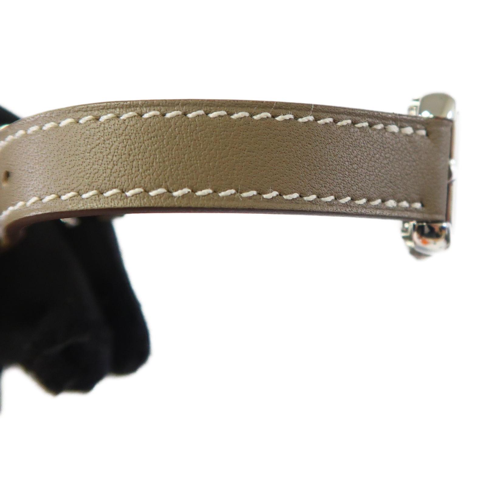 HERMES Nantucketn Dual Time不鏽鋼手錶石英機芯白色