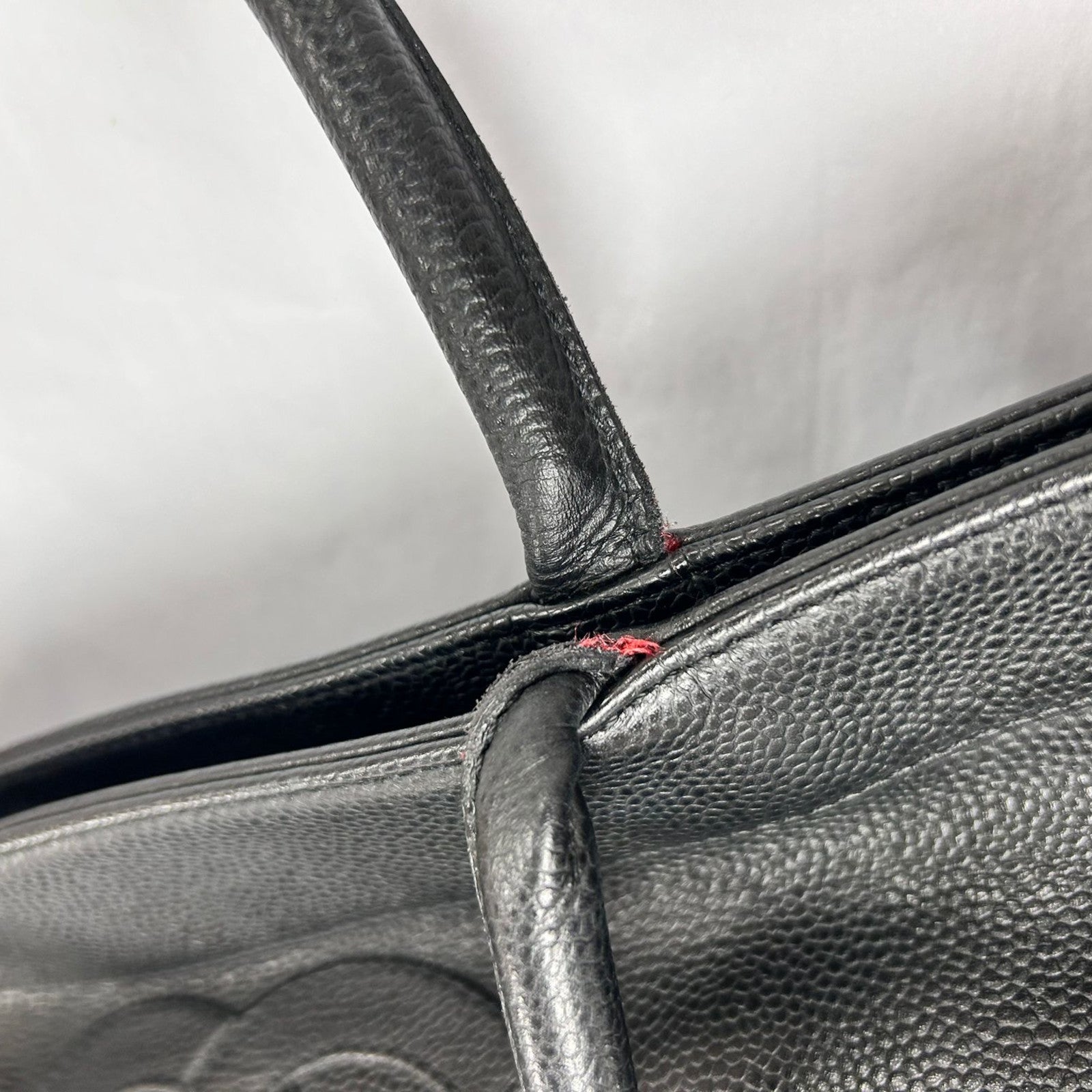 CHANEL 【激減優惠】Caviar皮革Shoulder Bag金扣肩背袋黑色