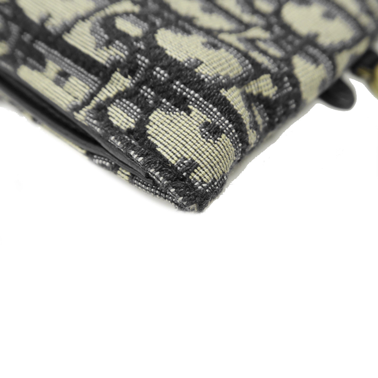 Dior Oblique帆布Saddle Wallet On Chain金扣鏈帶肩背袋藍色