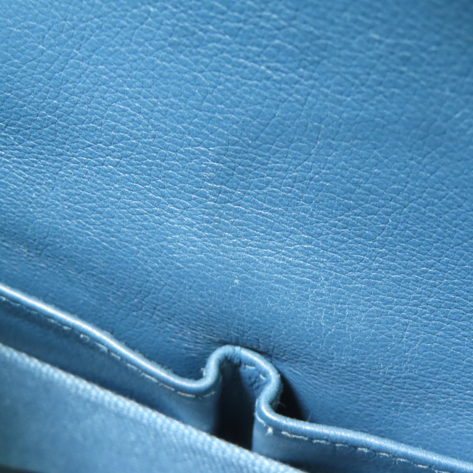 HERMES Swift皮革Toolbox銀扣手挽肩背兩用袋Bleu Agate/藍色
