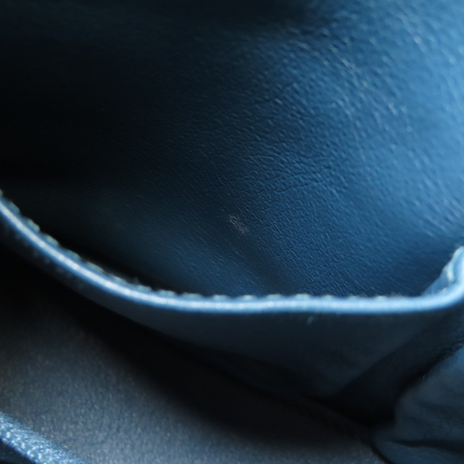 HERMES Swift皮革Toolbox銀扣手挽肩背兩用袋Bleu Agate/藍色