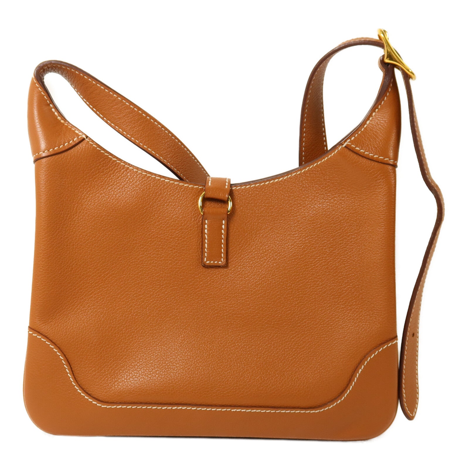 HERMES Evercolor皮革Trim Duo 24肩背袋Gold
