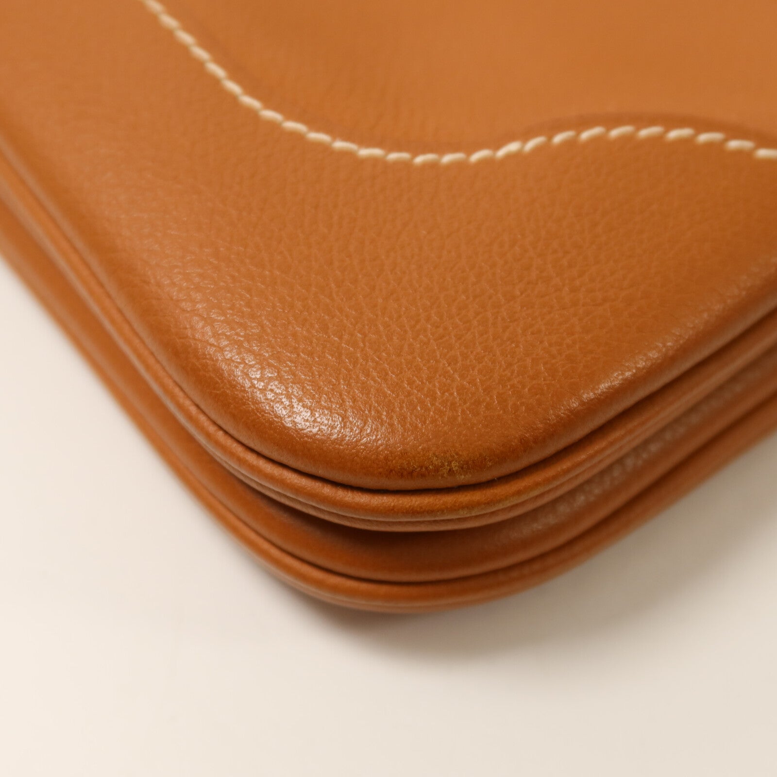 HERMES Evercolor皮革Trim Duo 24肩背袋Gold