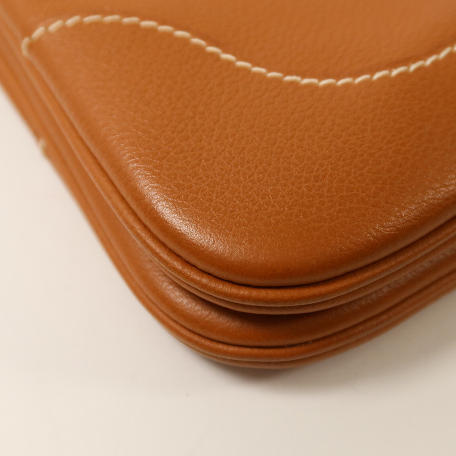 HERMES Evercolor皮革Trim Duo 24肩背袋Gold