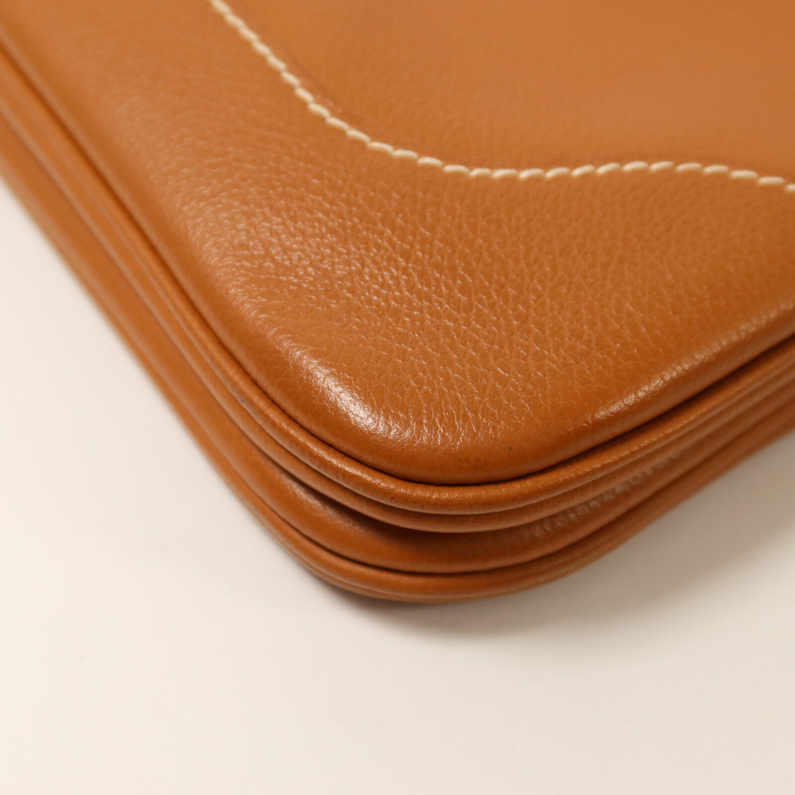 HERMES Evercolor皮革Trim Duo 24肩背袋Gold