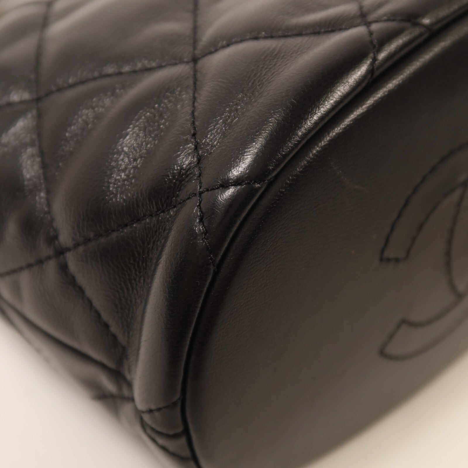 CHANEL 羊皮皮革Chain Shoulder Bucket鏈帶手挽肩背兩用袋