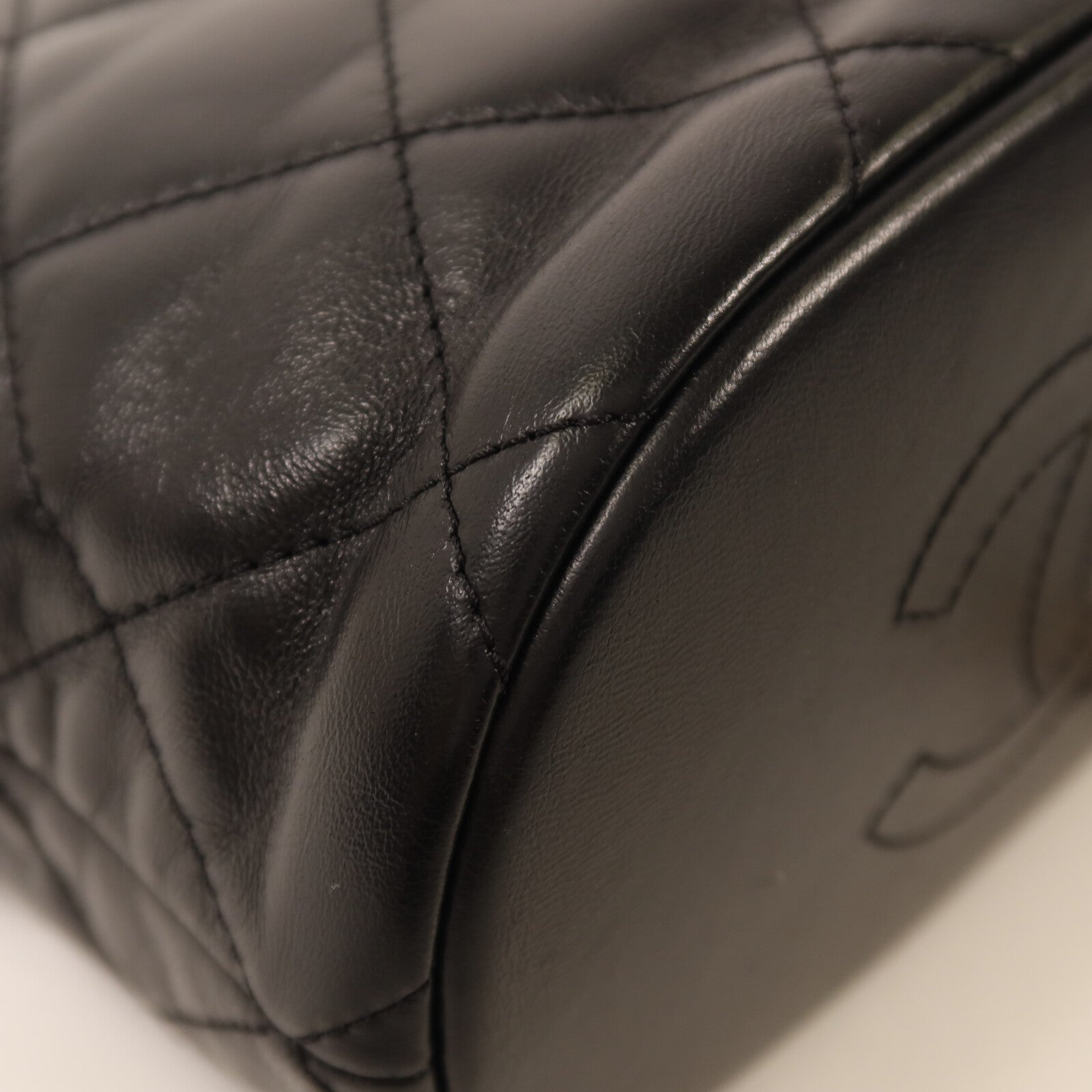 CHANEL 羊皮皮革Chain Shoulder Bucket鏈帶手挽肩背兩用袋