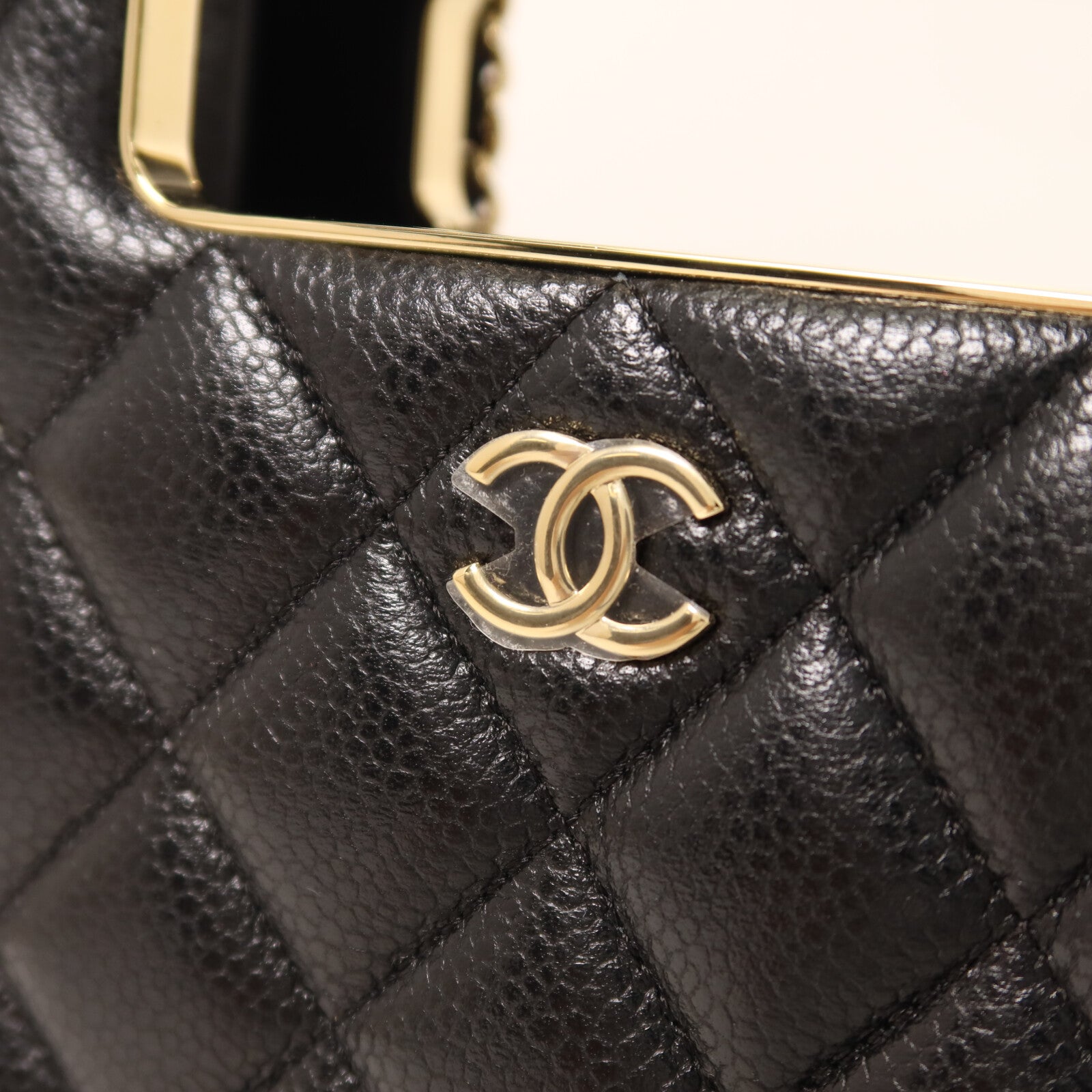 CHANEL 牛皮皮革Evening Box鏈帶手挽肩背兩用袋