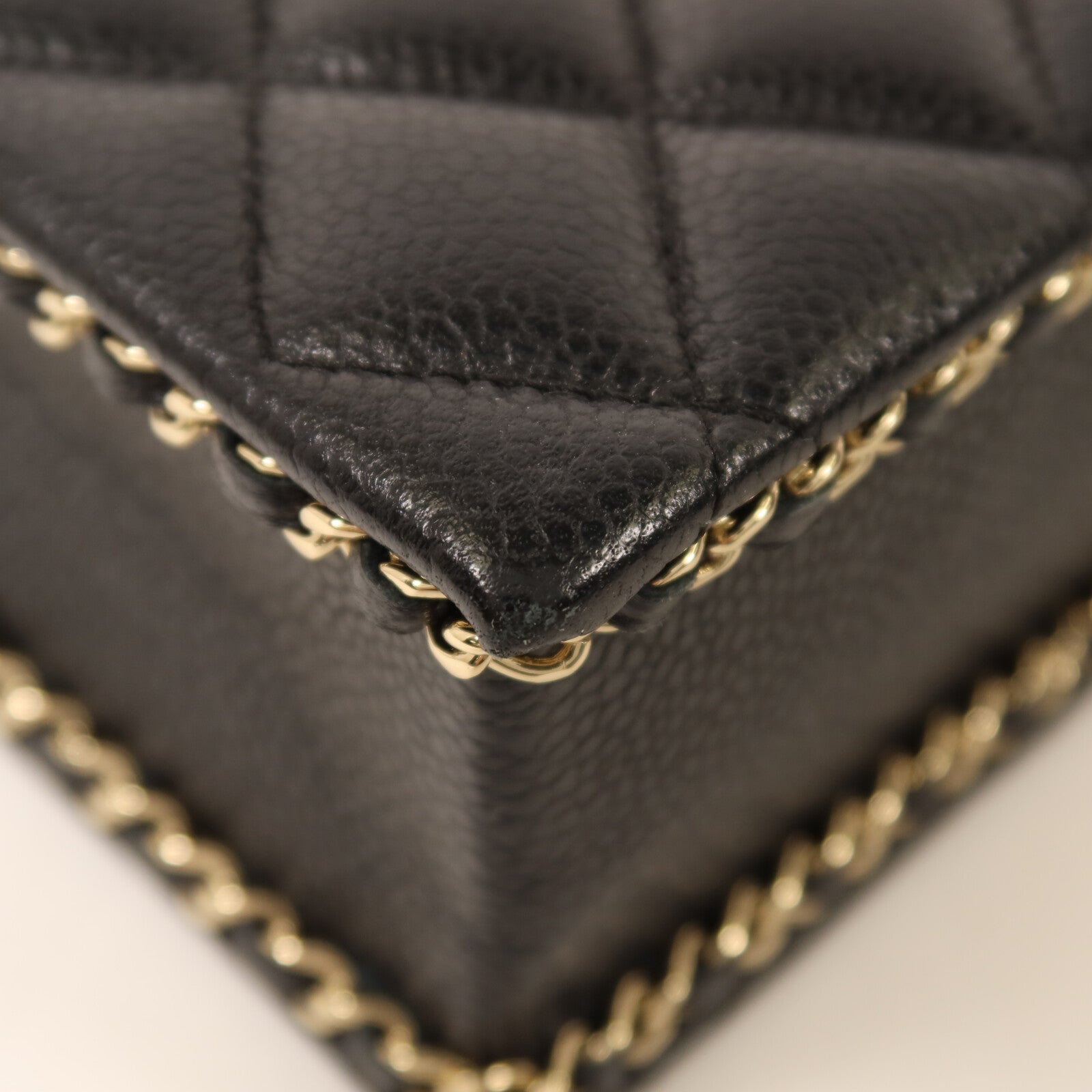CHANEL 牛皮皮革Evening Box鏈帶手挽肩背兩用袋