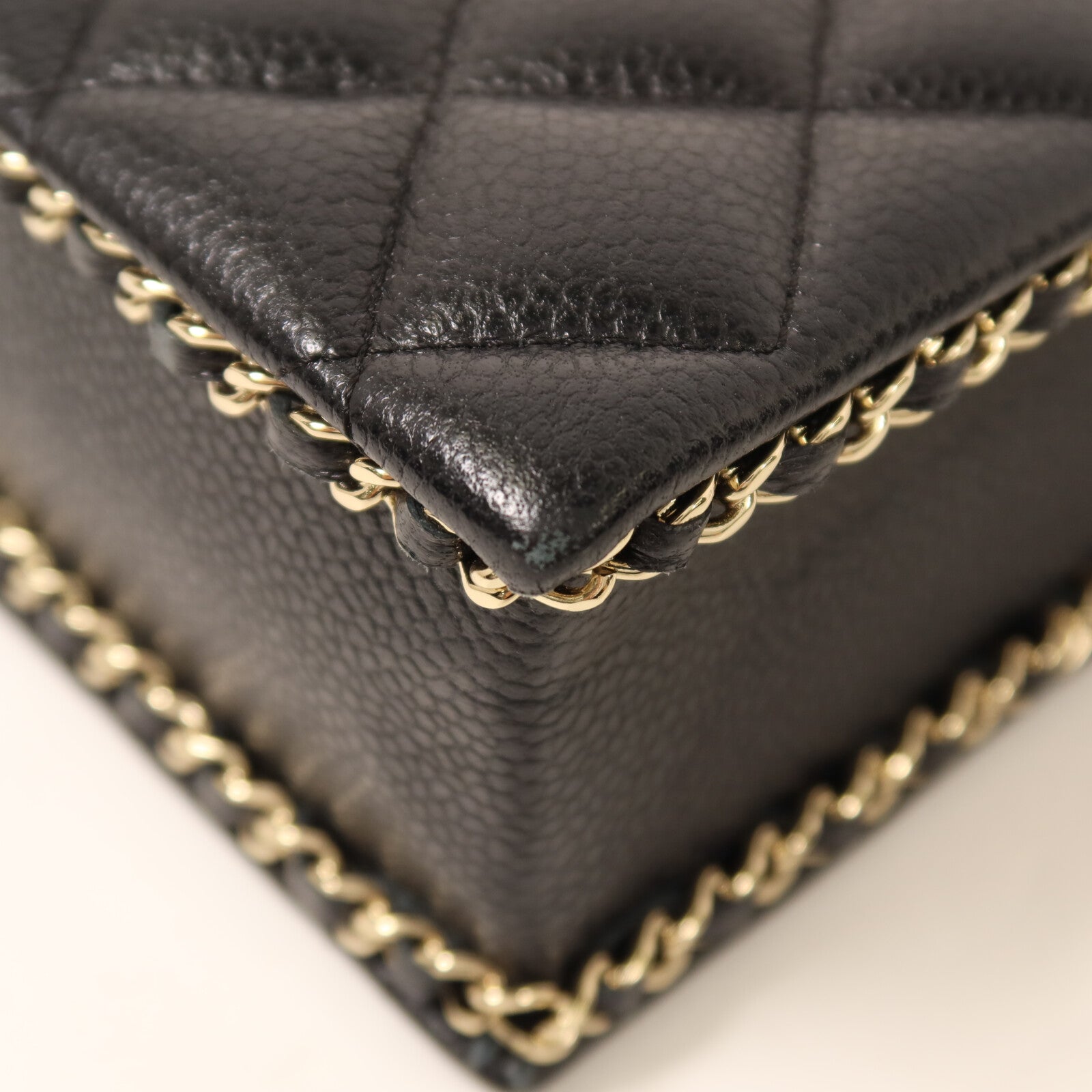 CHANEL 牛皮皮革Evening Box鏈帶手挽肩背兩用袋