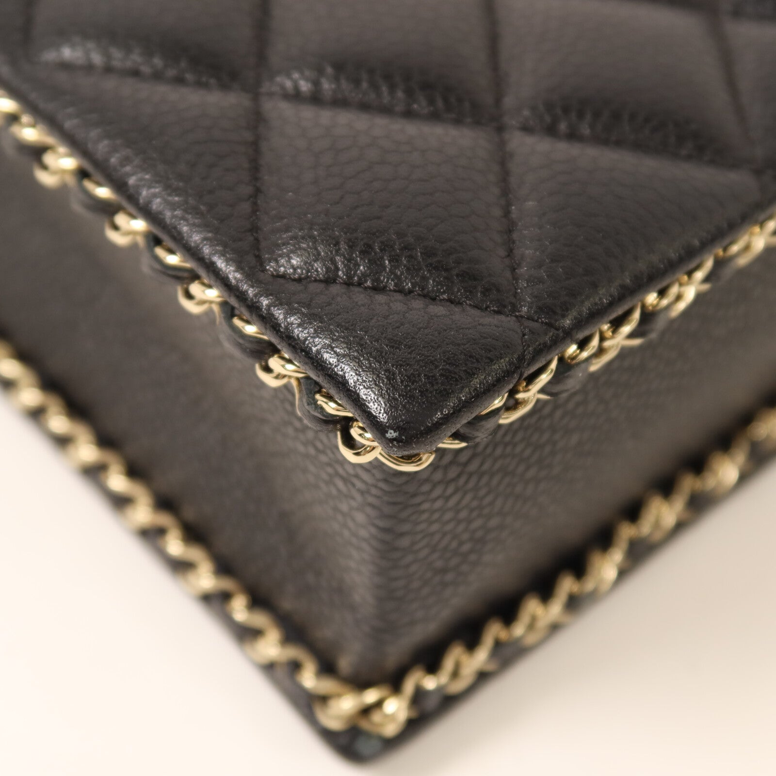 CHANEL 牛皮皮革Evening Box鏈帶手挽肩背兩用袋