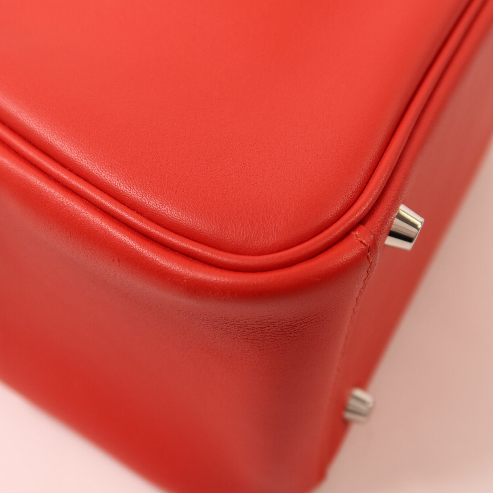 HERMES Swift皮革Mini Lindy手挽肩背兩用袋Rouge de Coeur