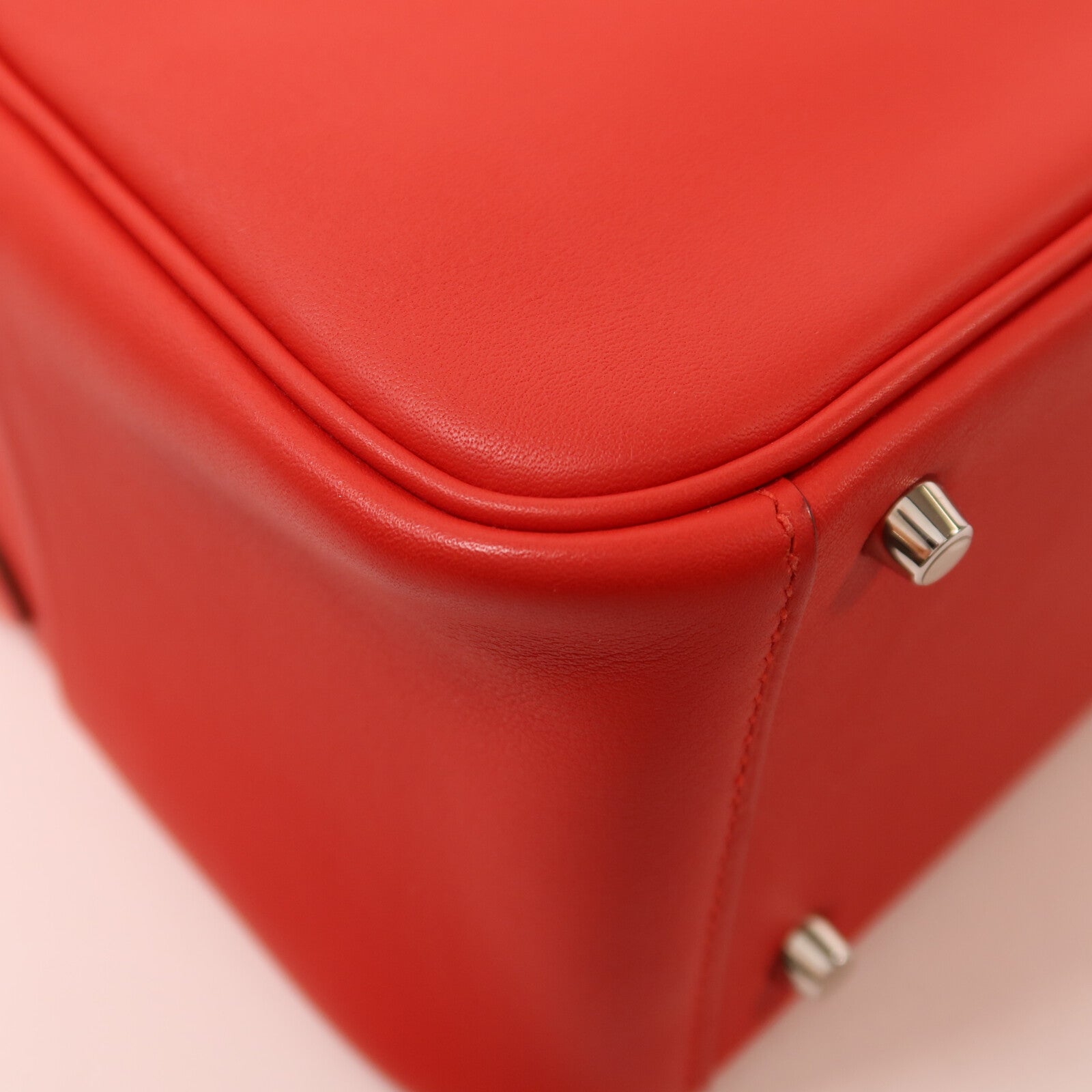 HERMES Swift皮革Mini Lindy手挽肩背兩用袋Rouge de Coeur