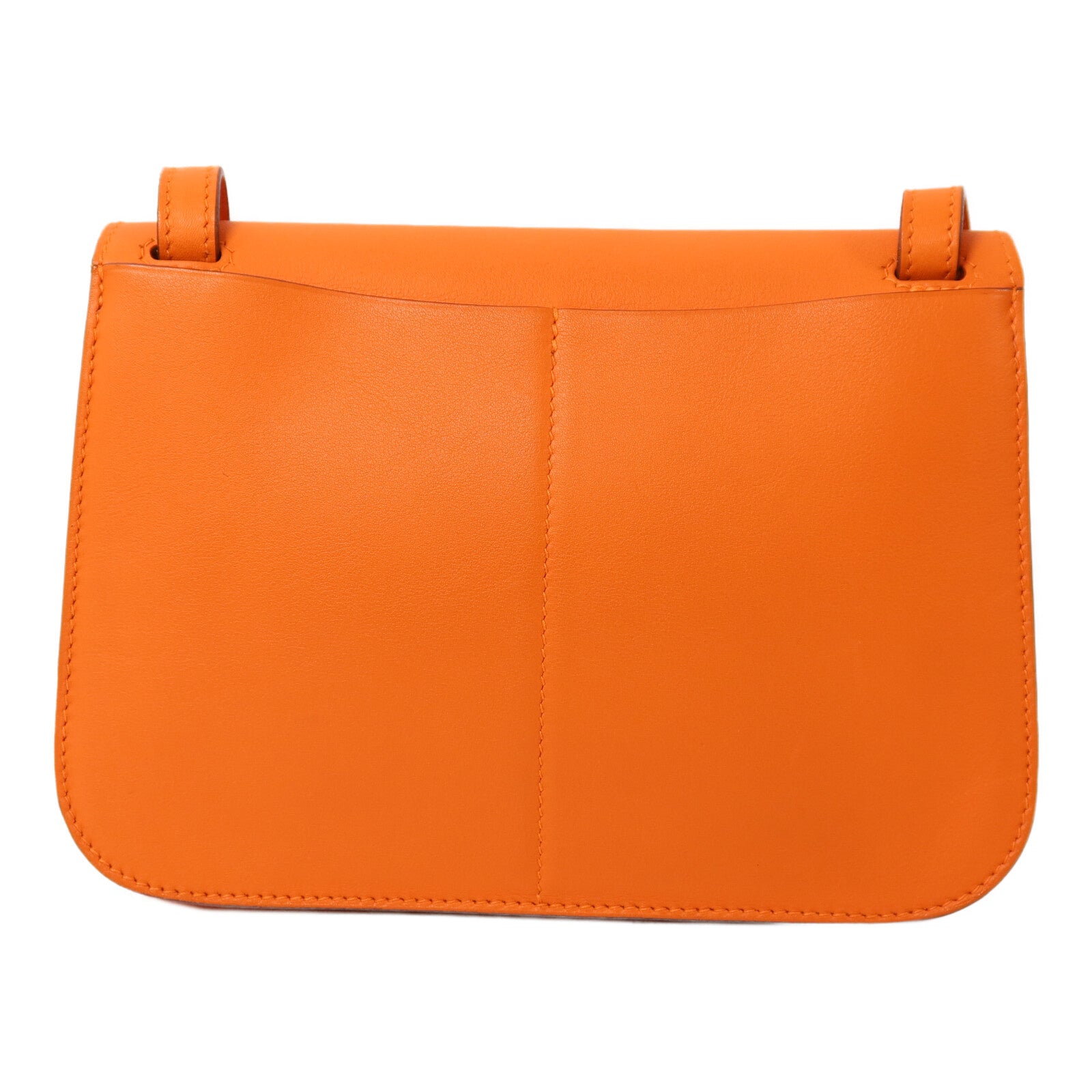 HERMES Swift皮革Mini Halzan手挽肩背兩用袋Orange