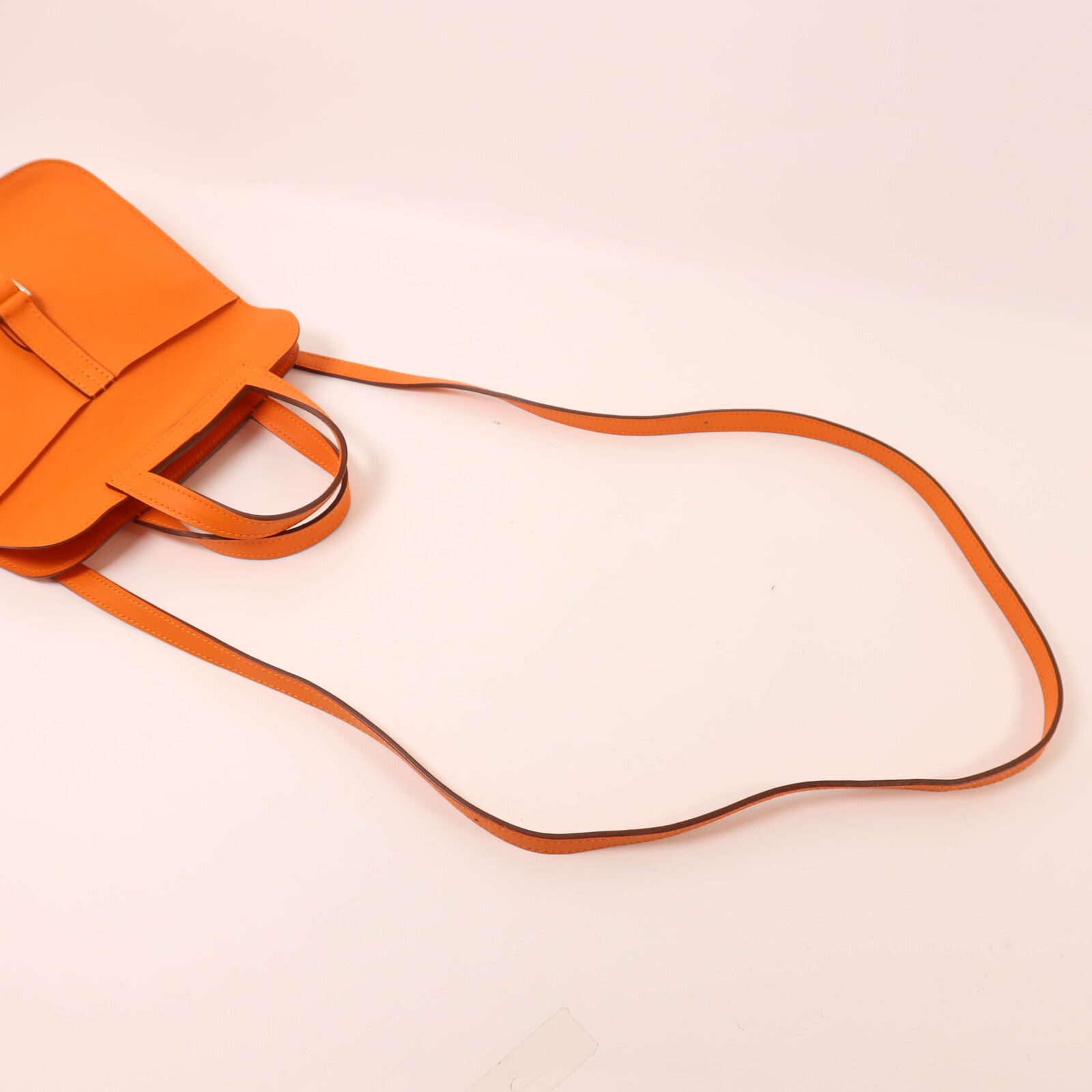 HERMES Swift皮革Mini Halzan手挽肩背兩用袋Orange