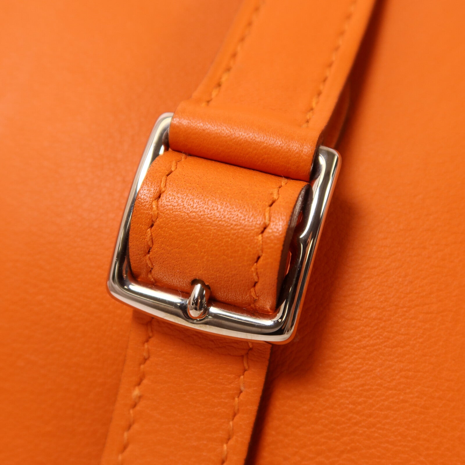 HERMES Swift皮革Mini Halzan手挽肩背兩用袋Orange