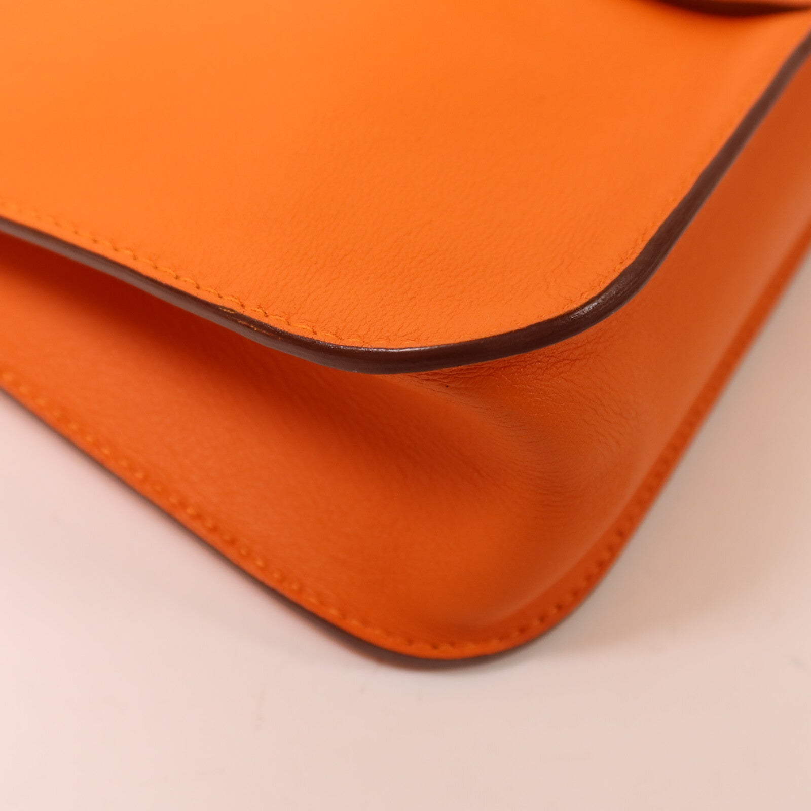 HERMES Swift皮革Mini Halzan手挽肩背兩用袋Orange