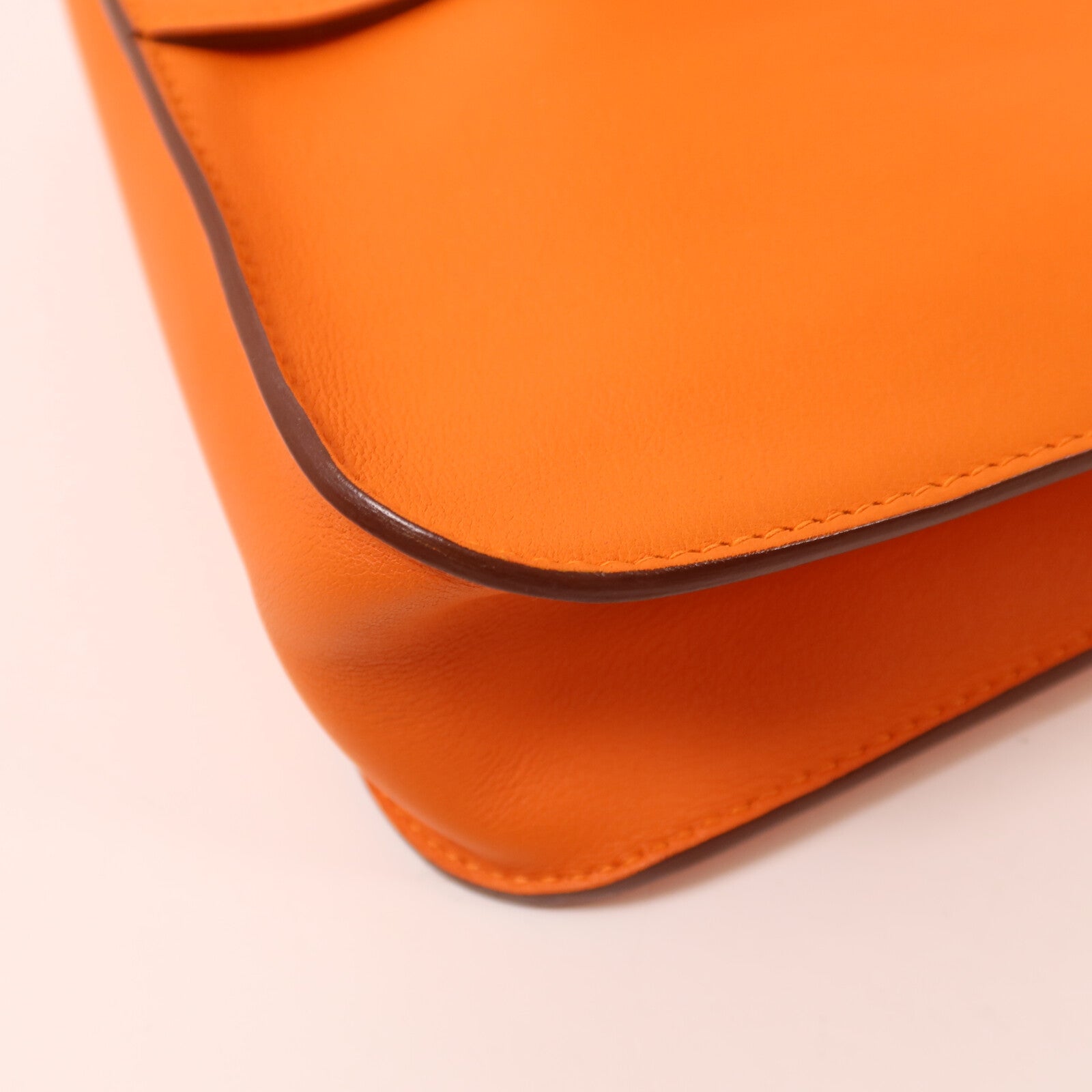 HERMES Swift皮革Mini Halzan手挽肩背兩用袋Orange
