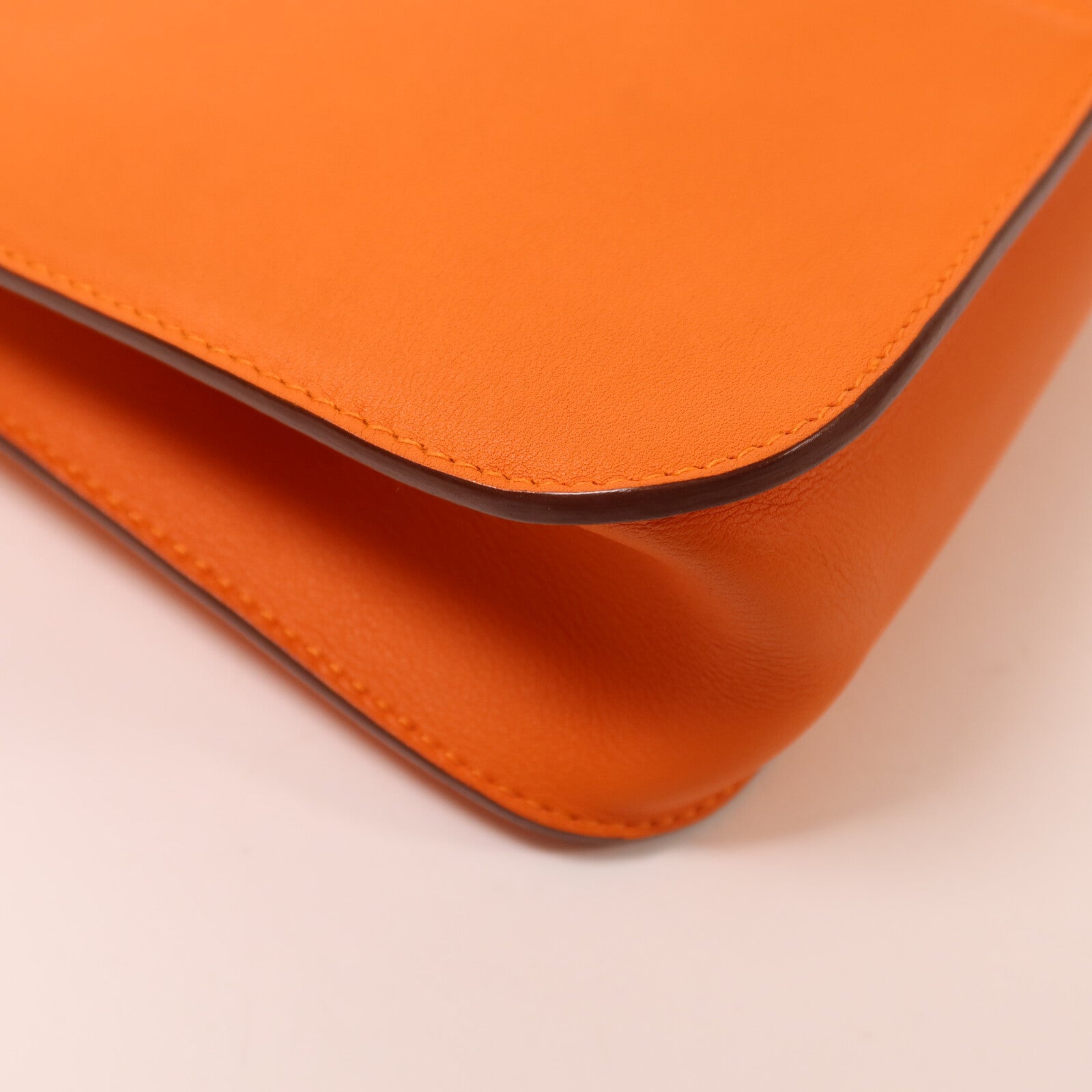HERMES Swift皮革Mini Halzan手挽肩背兩用袋Orange