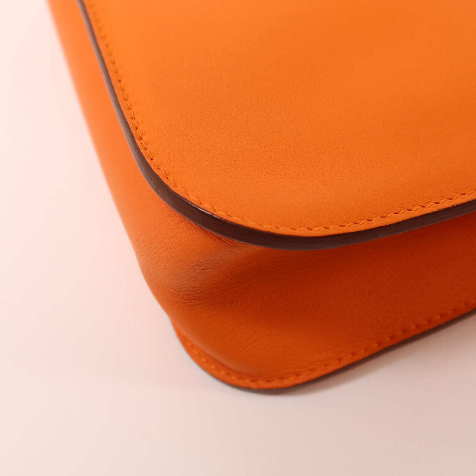 HERMES Swift皮革Mini Halzan手挽肩背兩用袋Orange