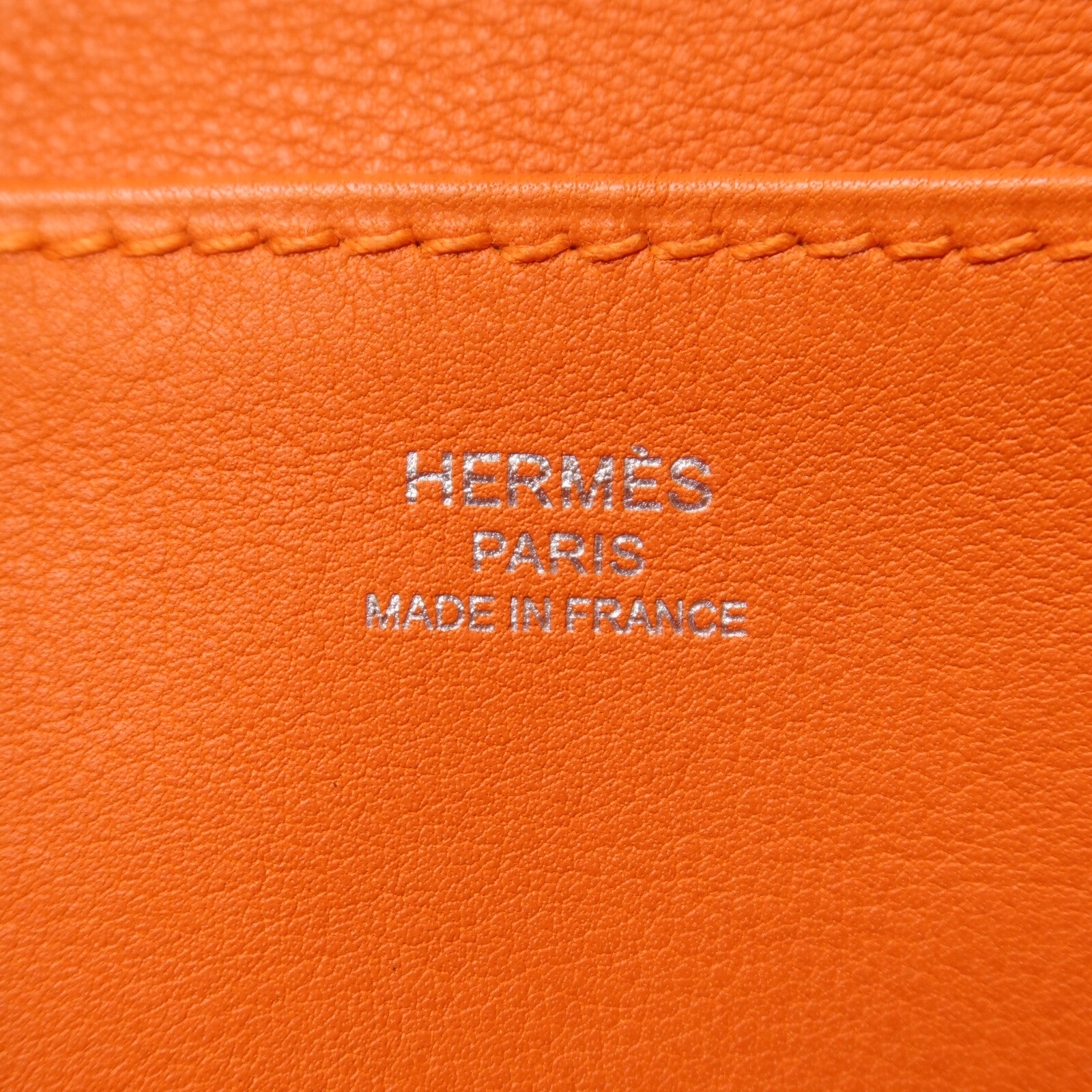 HERMES Swift皮革Mini Halzan手挽肩背兩用袋Orange