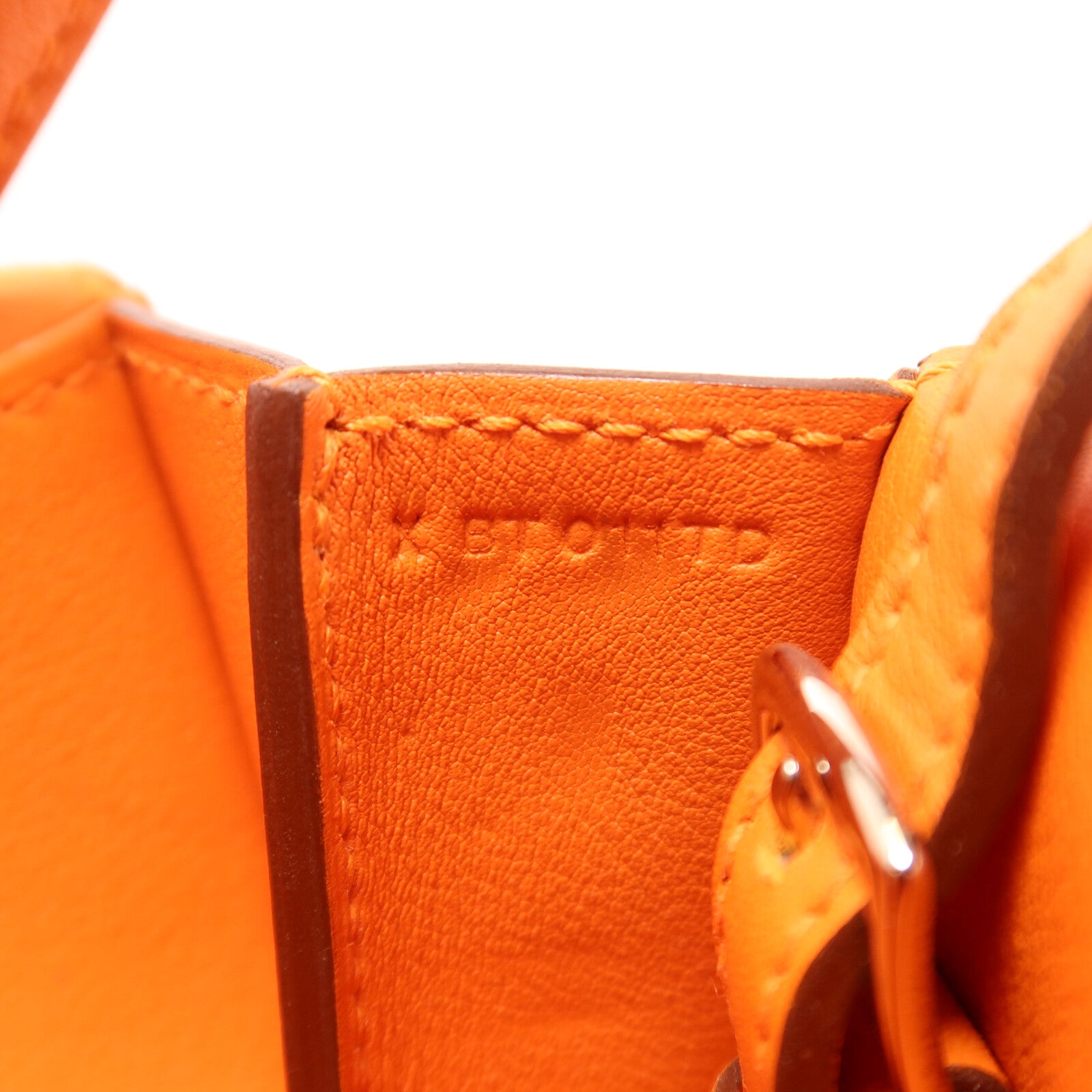HERMES Swift皮革Mini Halzan手挽肩背兩用袋Orange