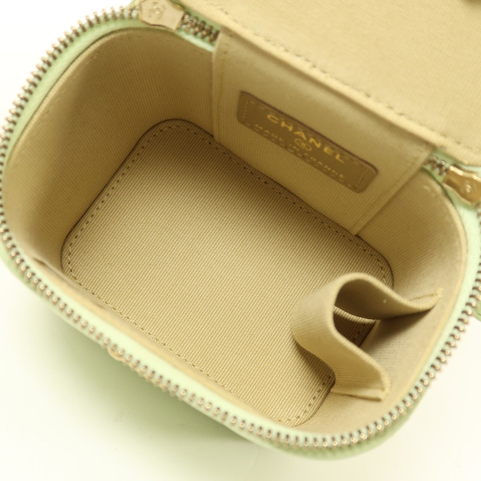 CHANEL 羊皮皮革Vanity Case Gold Ball鏈帶肩背袋
