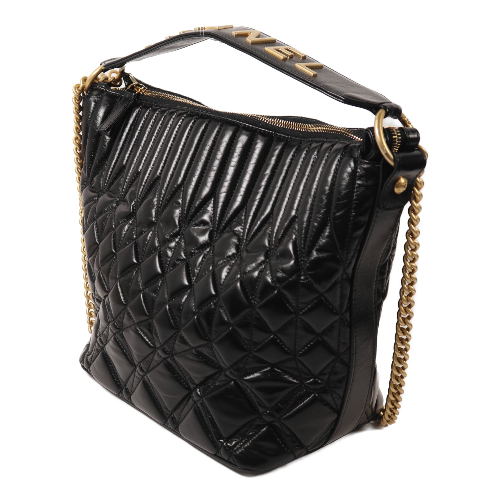 CHANEL 牛皮皮革Chain Shoulder鏈帶手挽肩背兩用袋