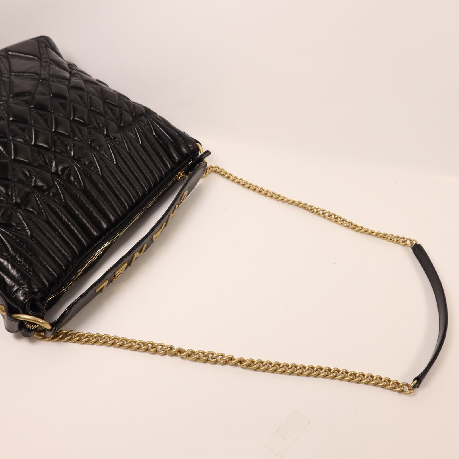 CHANEL 牛皮皮革Chain Shoulder鏈帶手挽肩背兩用袋