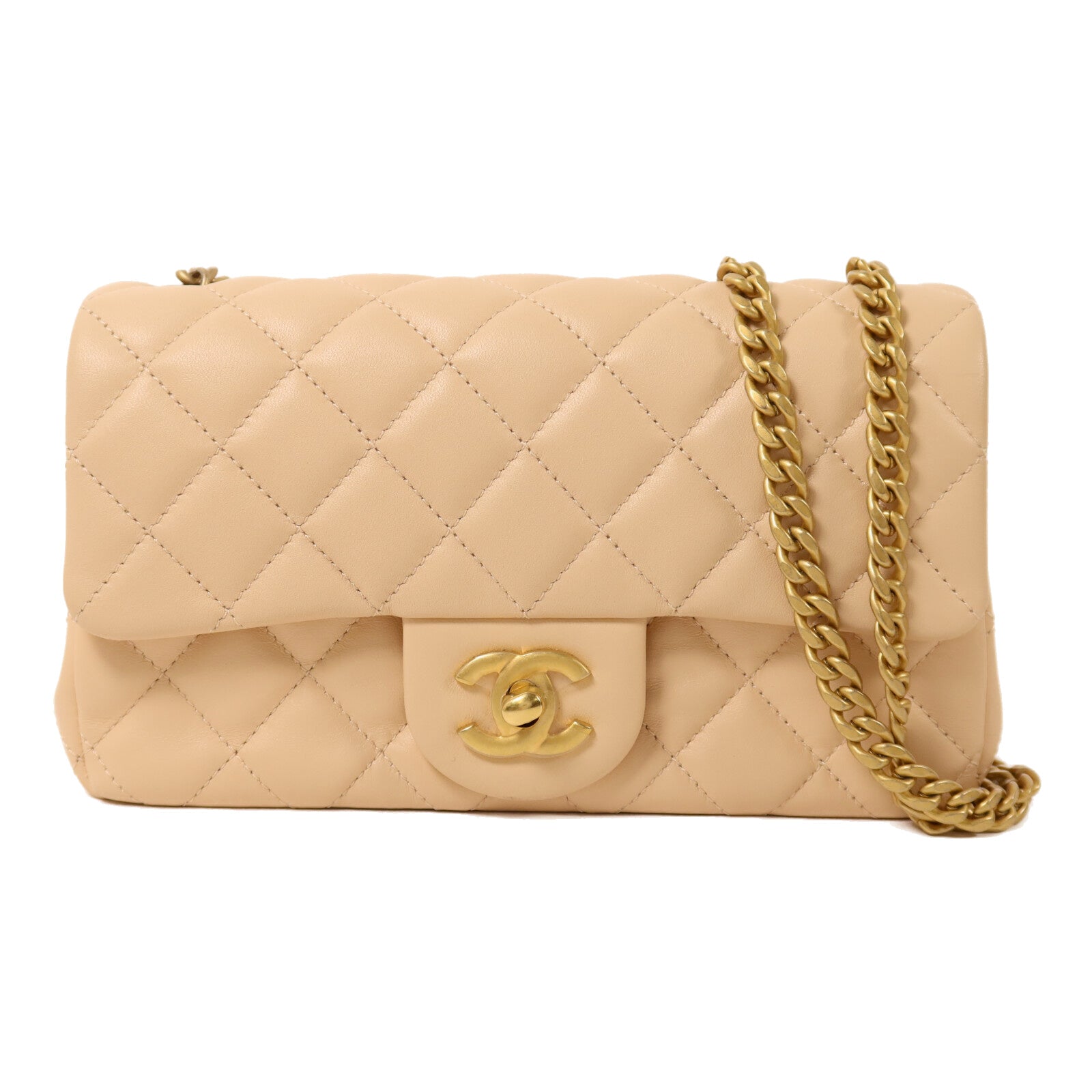 CHANEL 羊皮皮革Mini Camellia Crush 20鏈帶肩背袋